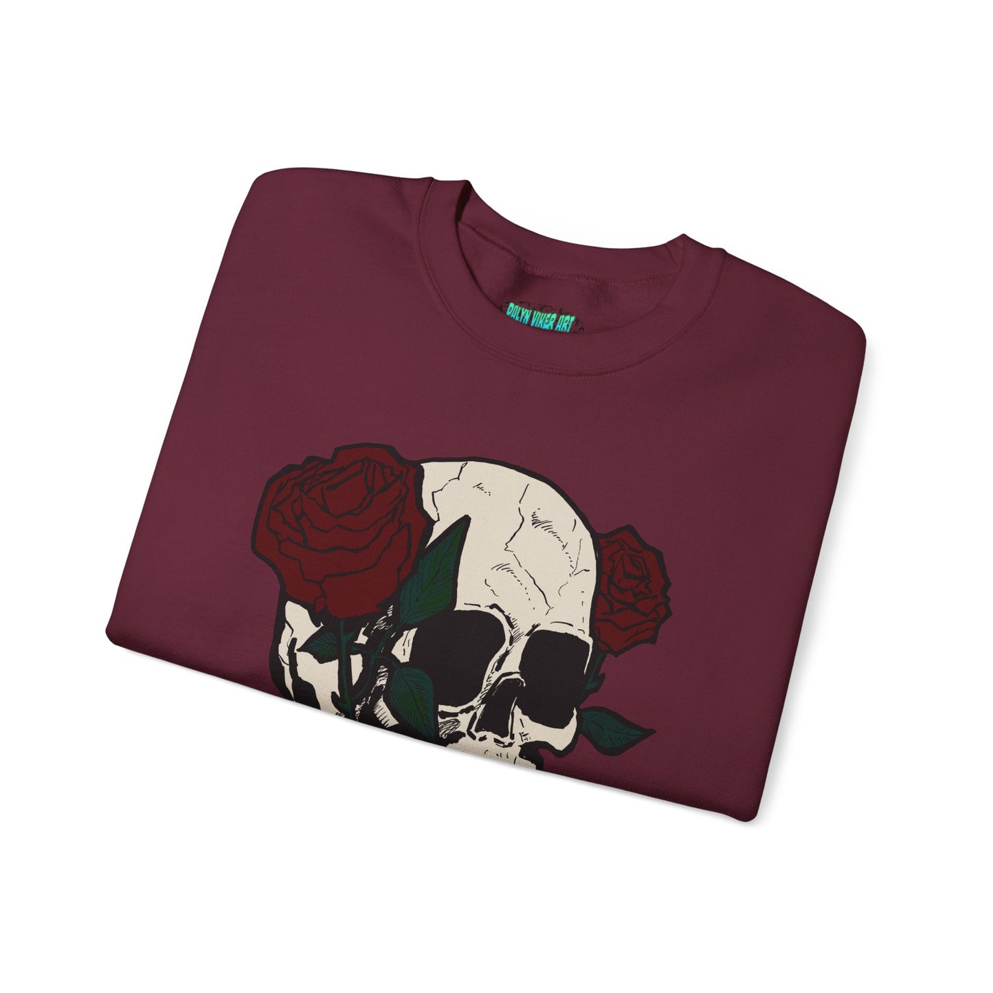 Skull & Rose Crewneck Sweatshirt - Unisex Heavy Blend™