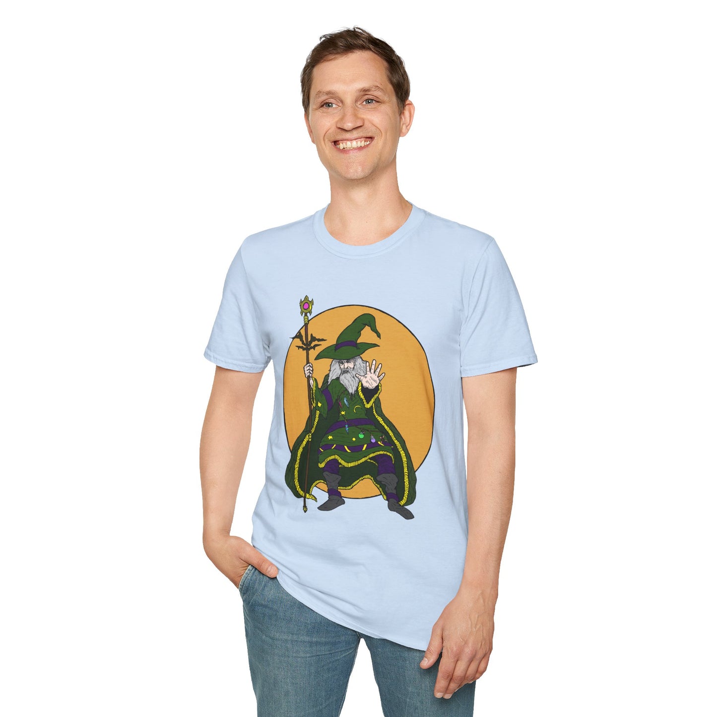 Wizard Staff Unisex T-Shirt - Magical Sorcerer Fantasy Tee