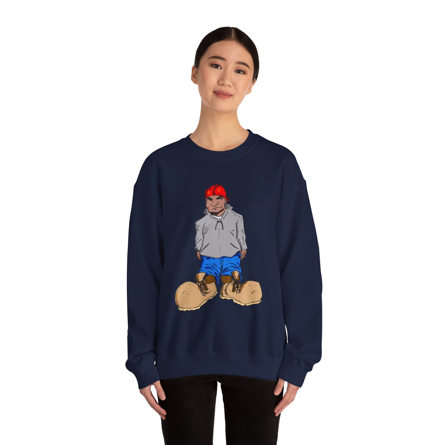 Urban Street Fun Character Boots Art Unisex Crewneck Sweatshirt