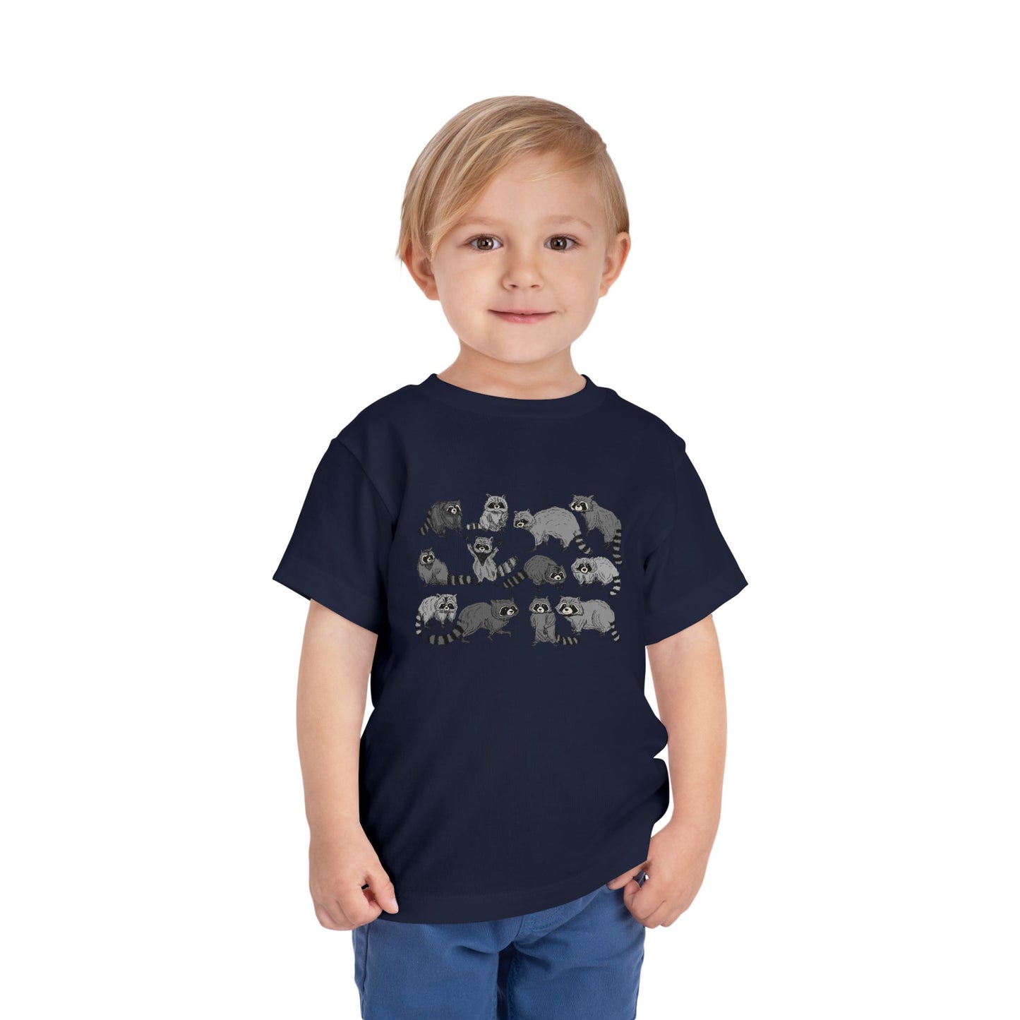 Toddler Tee — Playful Woodland Raccoon Crew Cute Kids Shirt