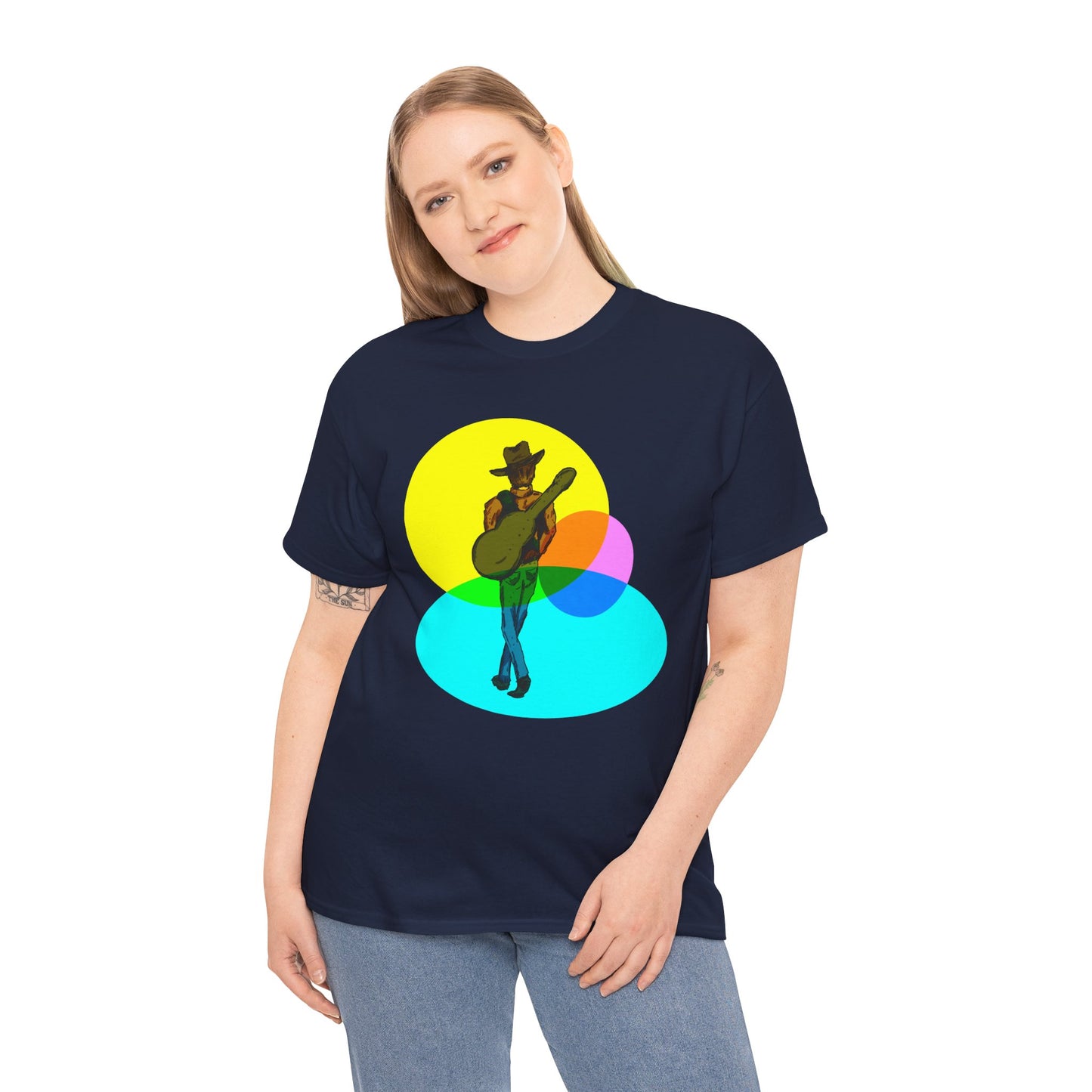 Cowboy Guitar Tee — Colorful Music T‑Shirt