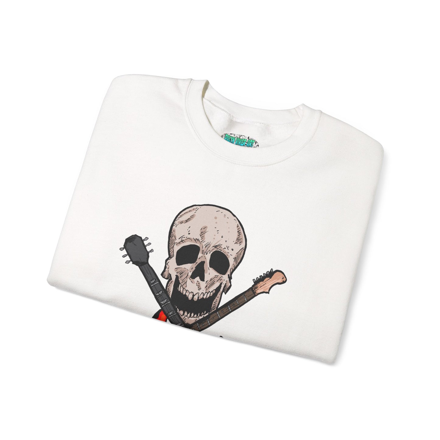 Skull and Guitar Crewneck Sweatshirt