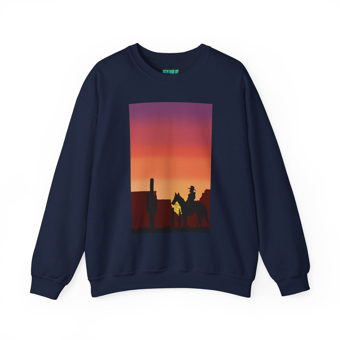 Desert Sunset Silhouette Unisex Crewneck Sweatshirt