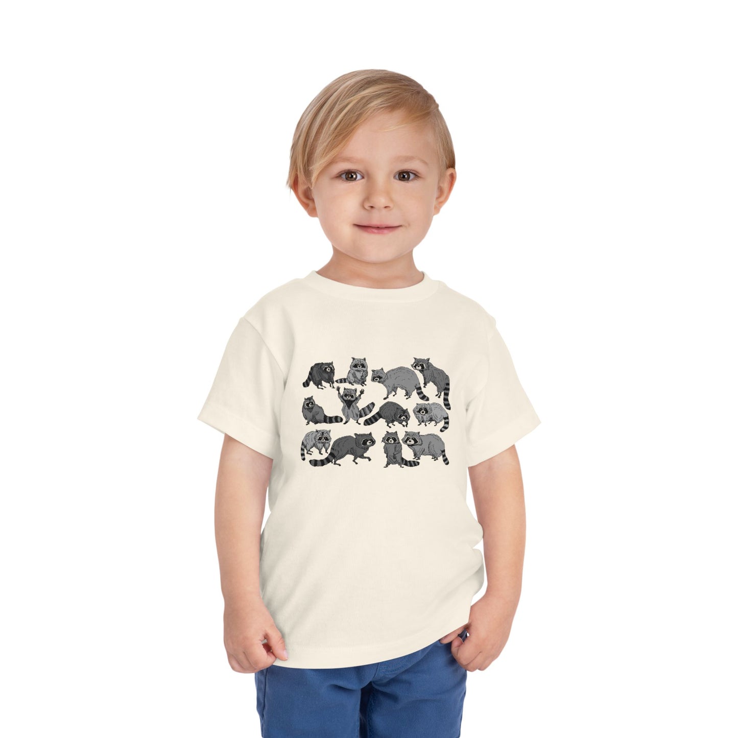 Toddler Tee — Playful Woodland Raccoon Crew Cute Kids Shirt