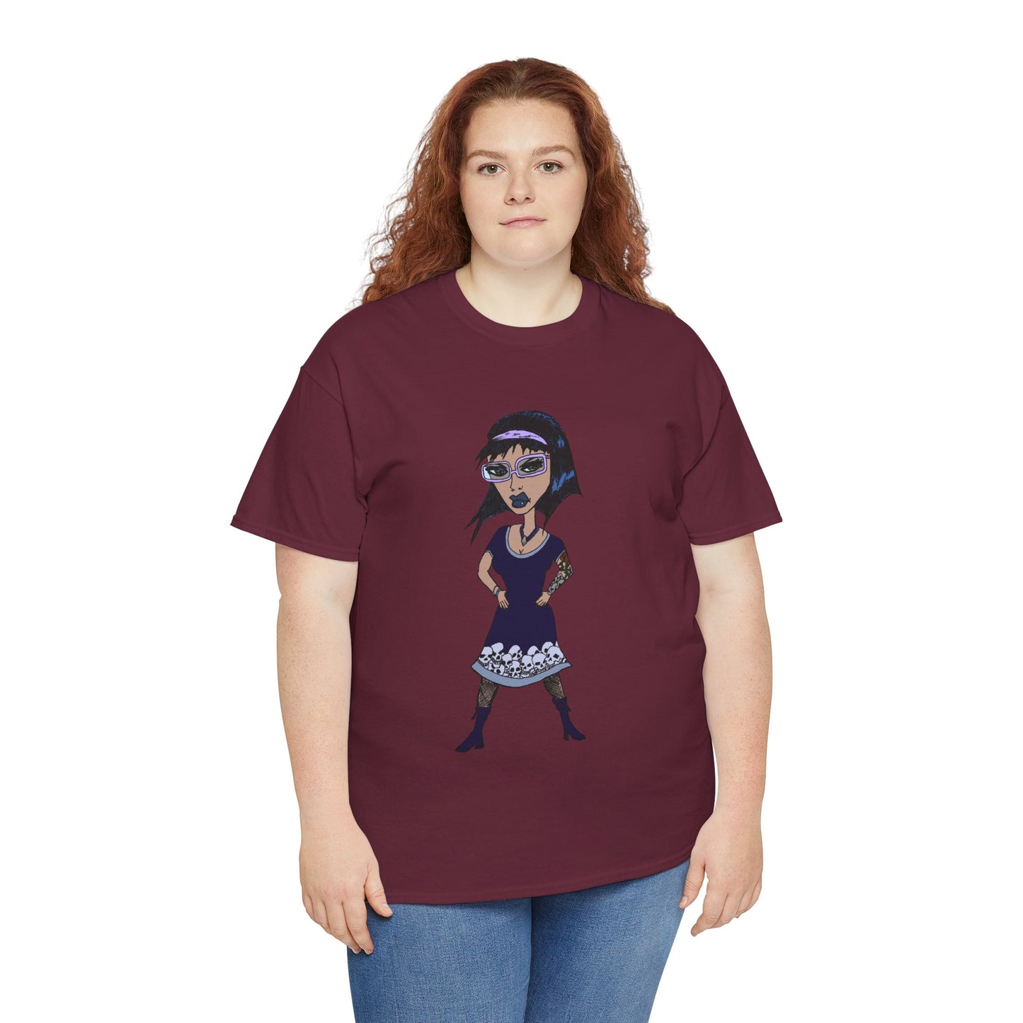 Gothic Doll T-Shirt — Retro Vampire Girl Graphic Tee