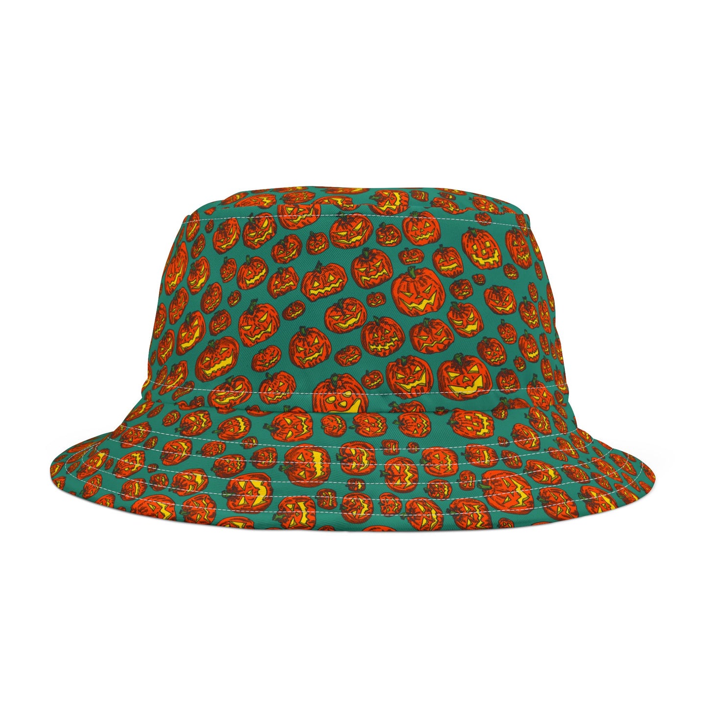Halloween Pumpkin Bucket Hat, Cute Fall Hat, AOP Bucket Hat, Festival Gear, Trick or Treat Accessory