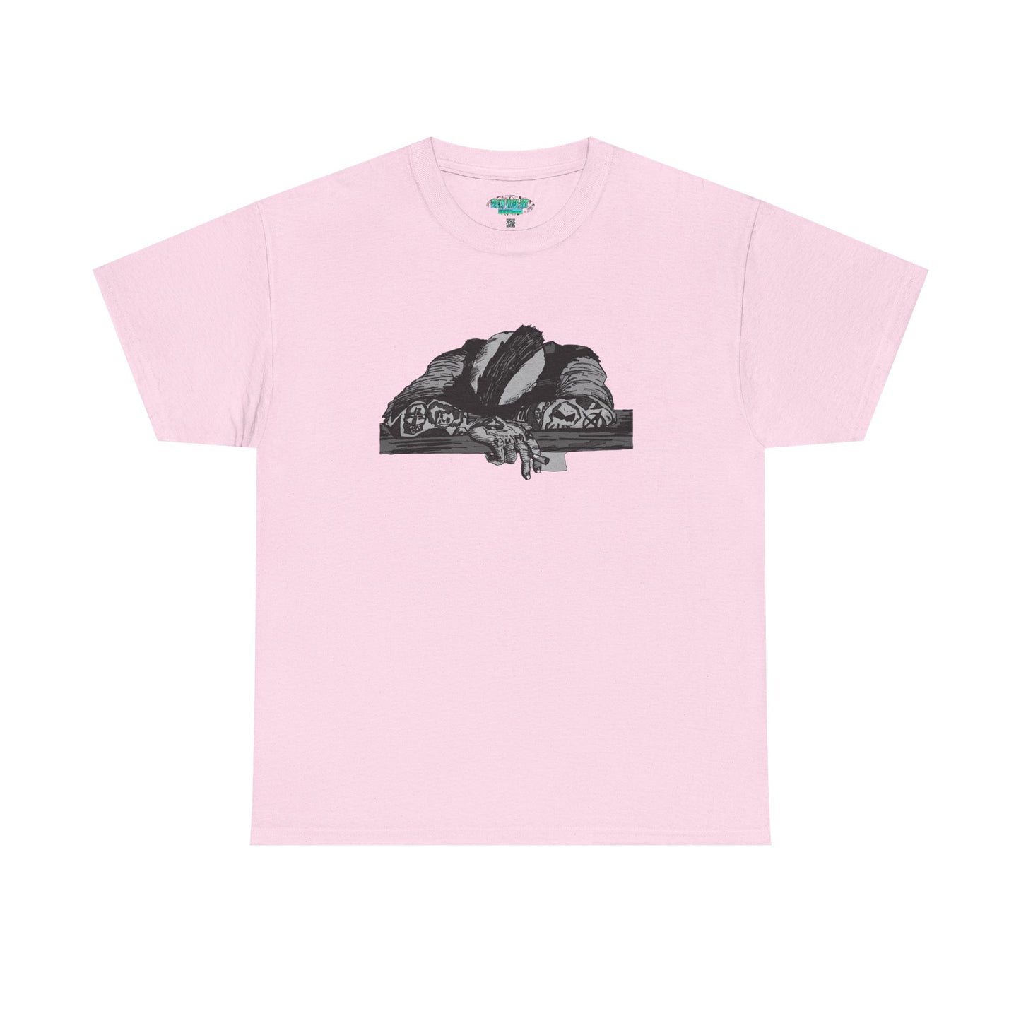 Punk and Done(grayscale) - Graphic Unisex Heavy Cotton Tee - Independent Illustration for Everyday Wear