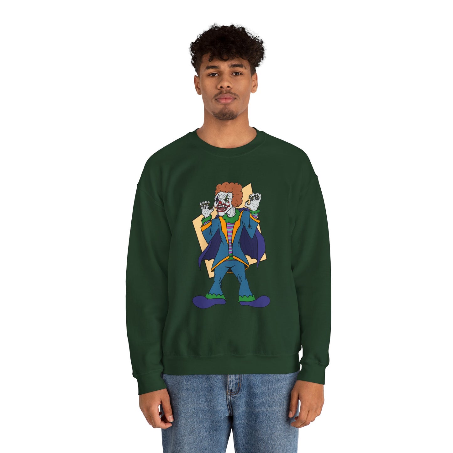 Vampire Clown Funny Horror-Inspired Unisex Crewneck Sweatshirt
