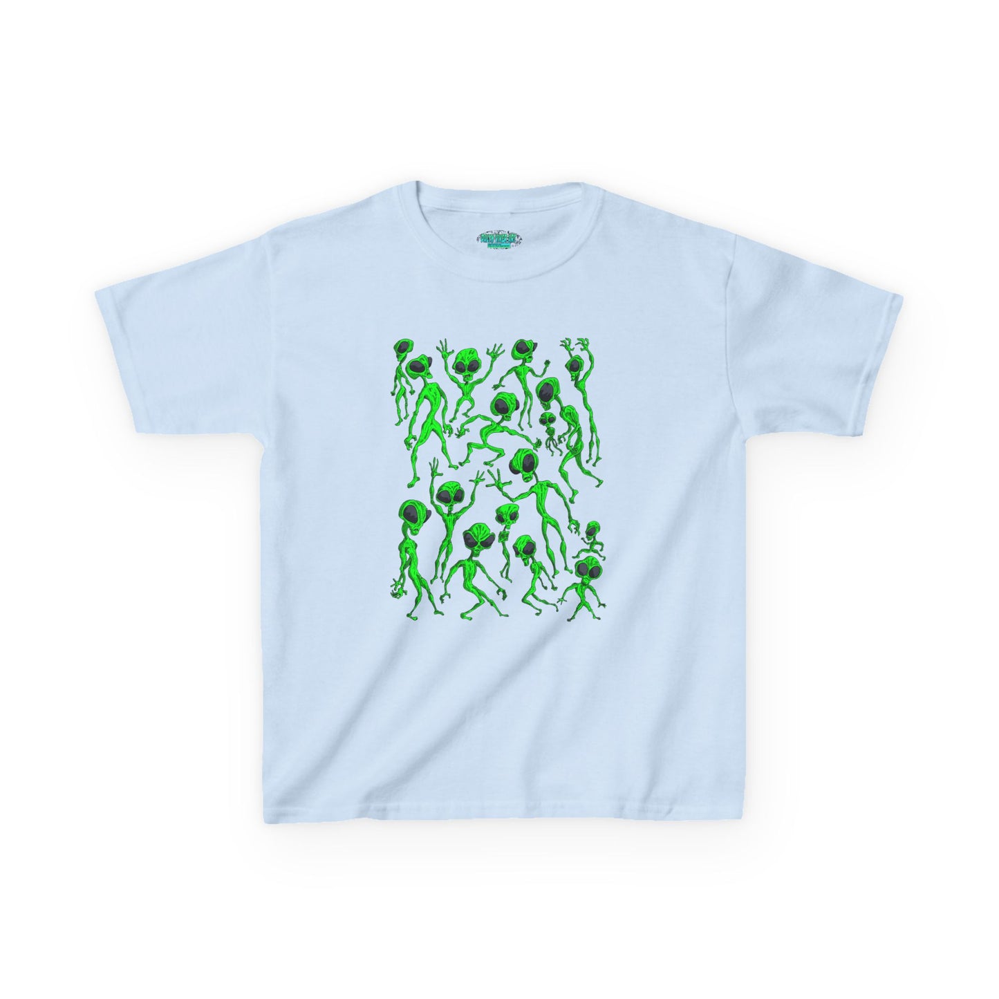 Kids Alien Dance Party T‑Shirt — Fun Green Alien Graphic Tee for Children