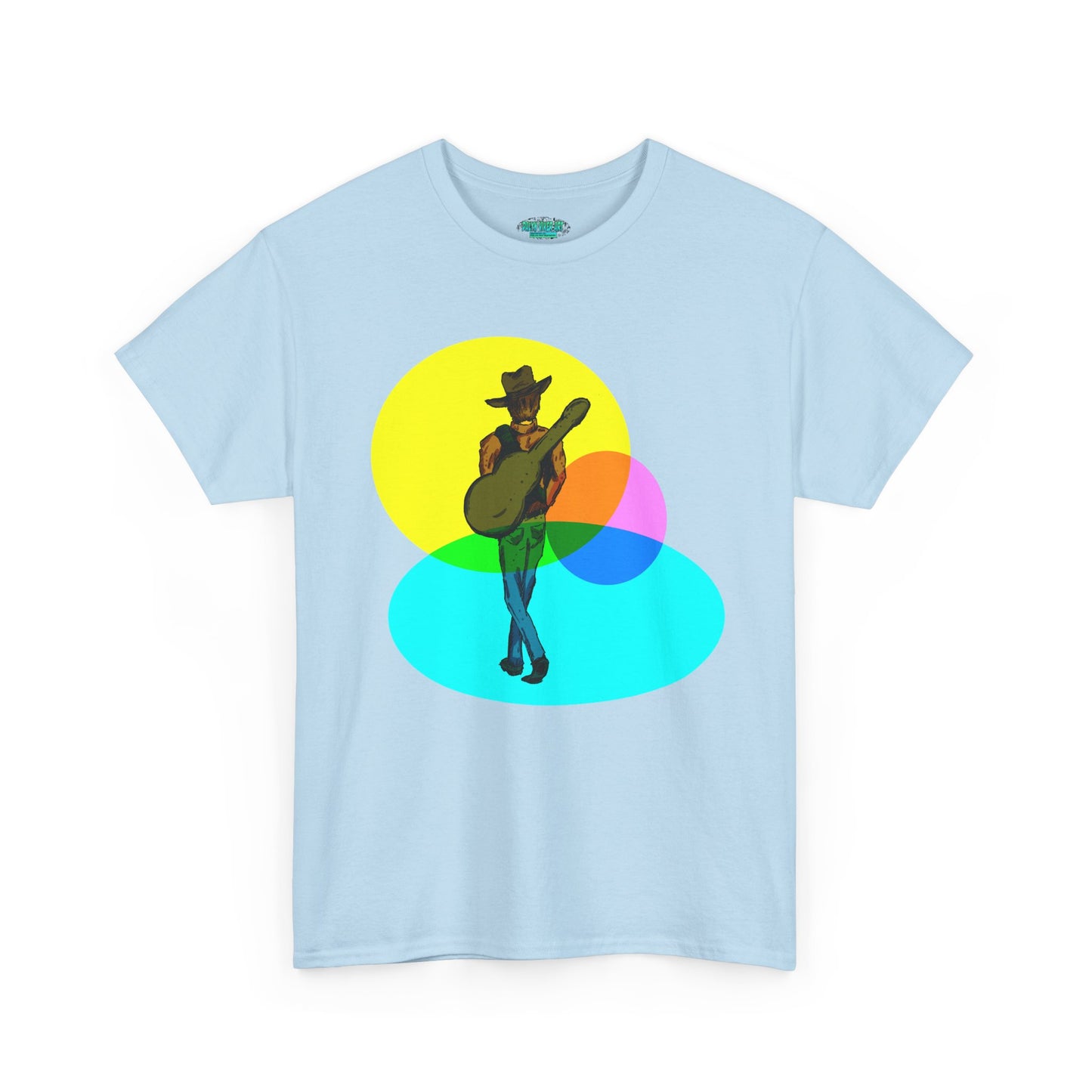Cowboy Guitar Tee — Colorful Music T‑Shirt