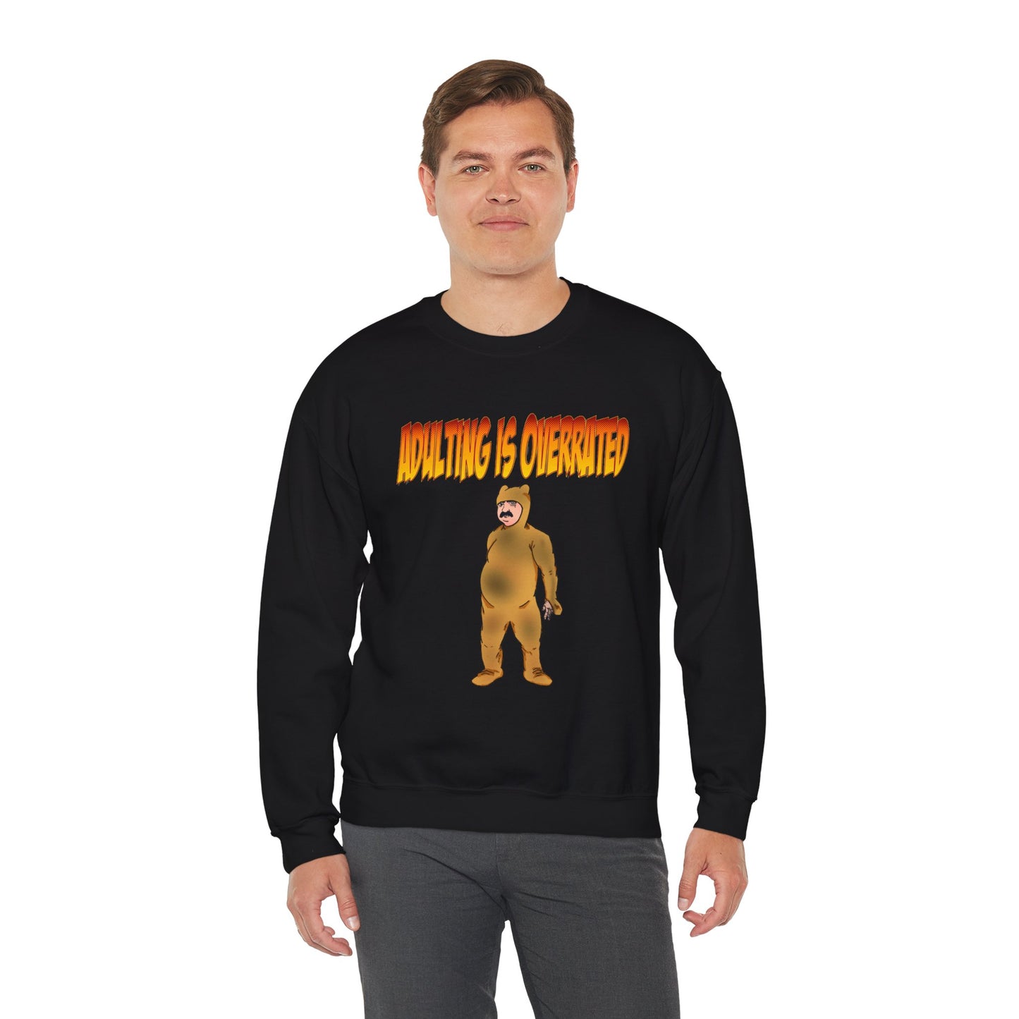 Cozy Humor Sweatshirt - 'Adulting is Overrated'