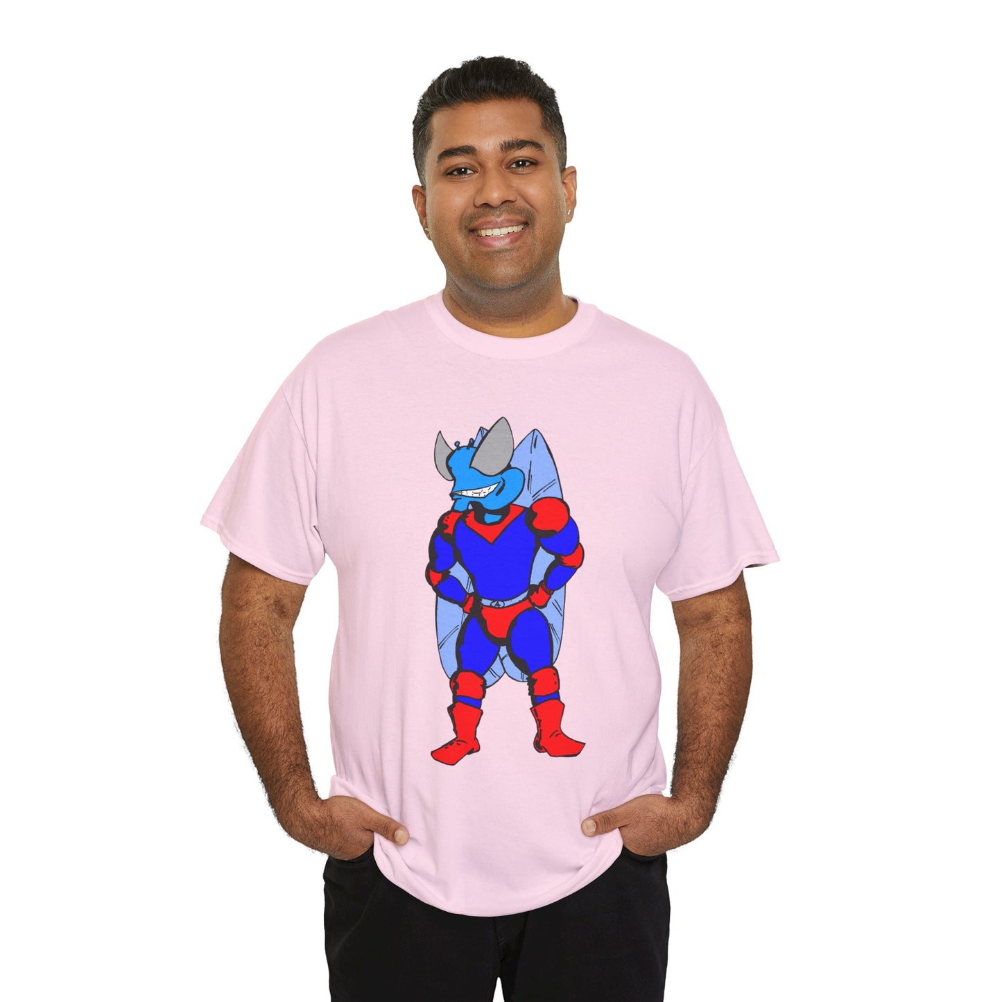 Astro-Fly Hero Graphic Tee - Blue & Red Superhero T-Shirt