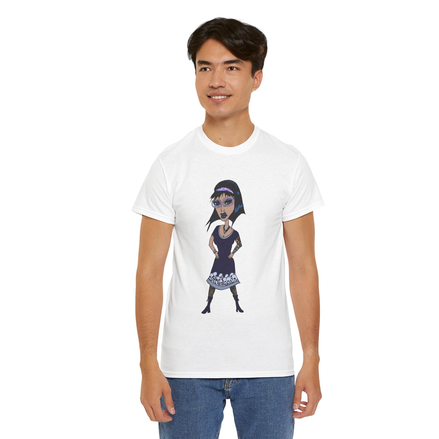 Gothic Doll T-Shirt — Retro Vampire Girl Graphic Tee