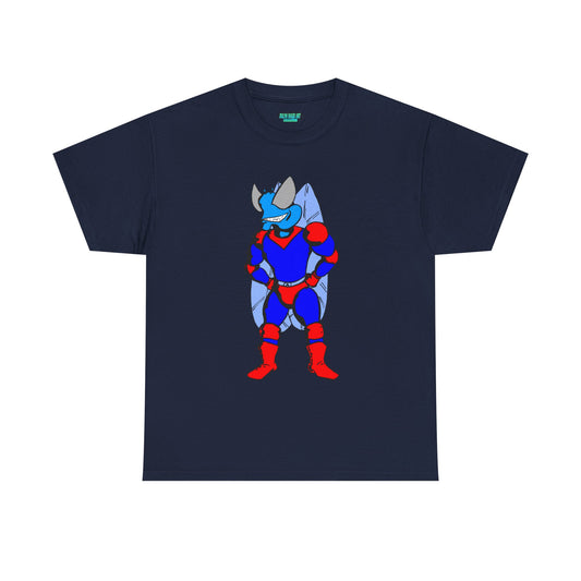 Astro-Fly Hero Graphic Tee - Blue & Red Superhero T-Shirt