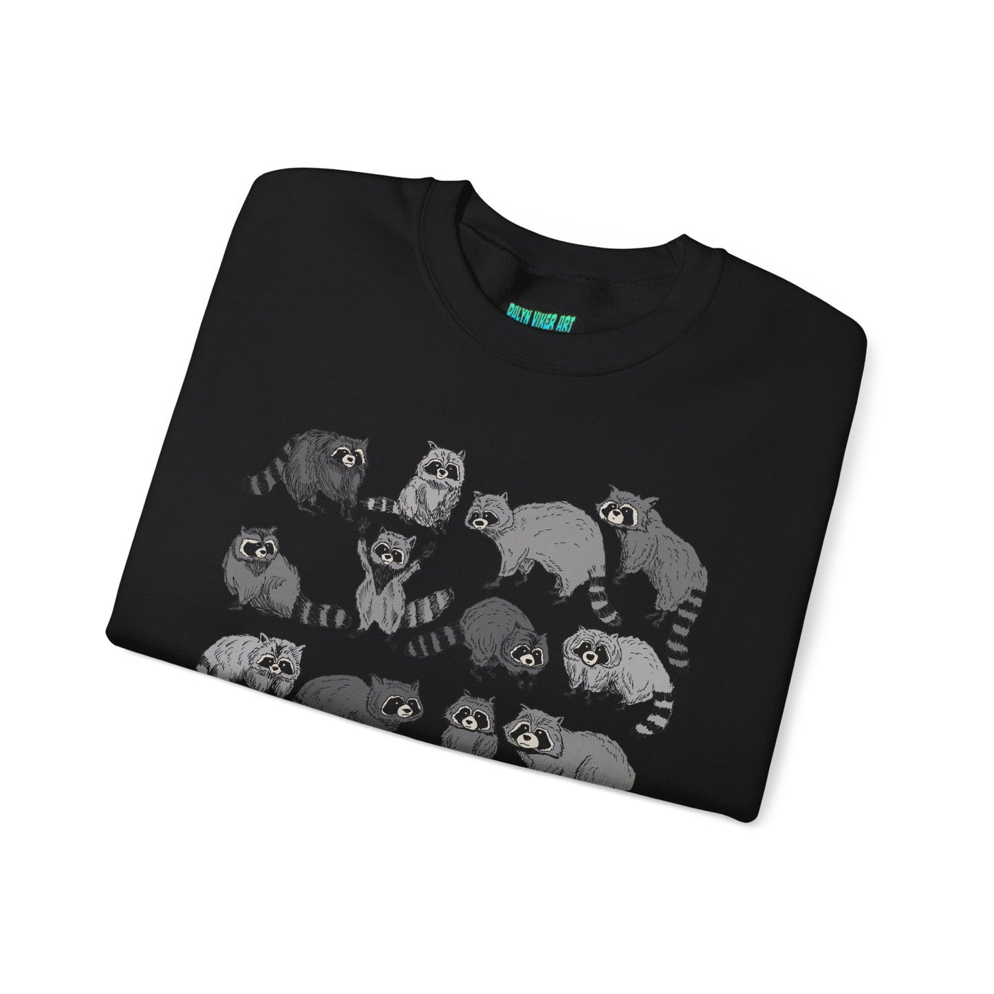 Playful Raccoon Crewneck Sweatshirt - Unisex Heavy Blend