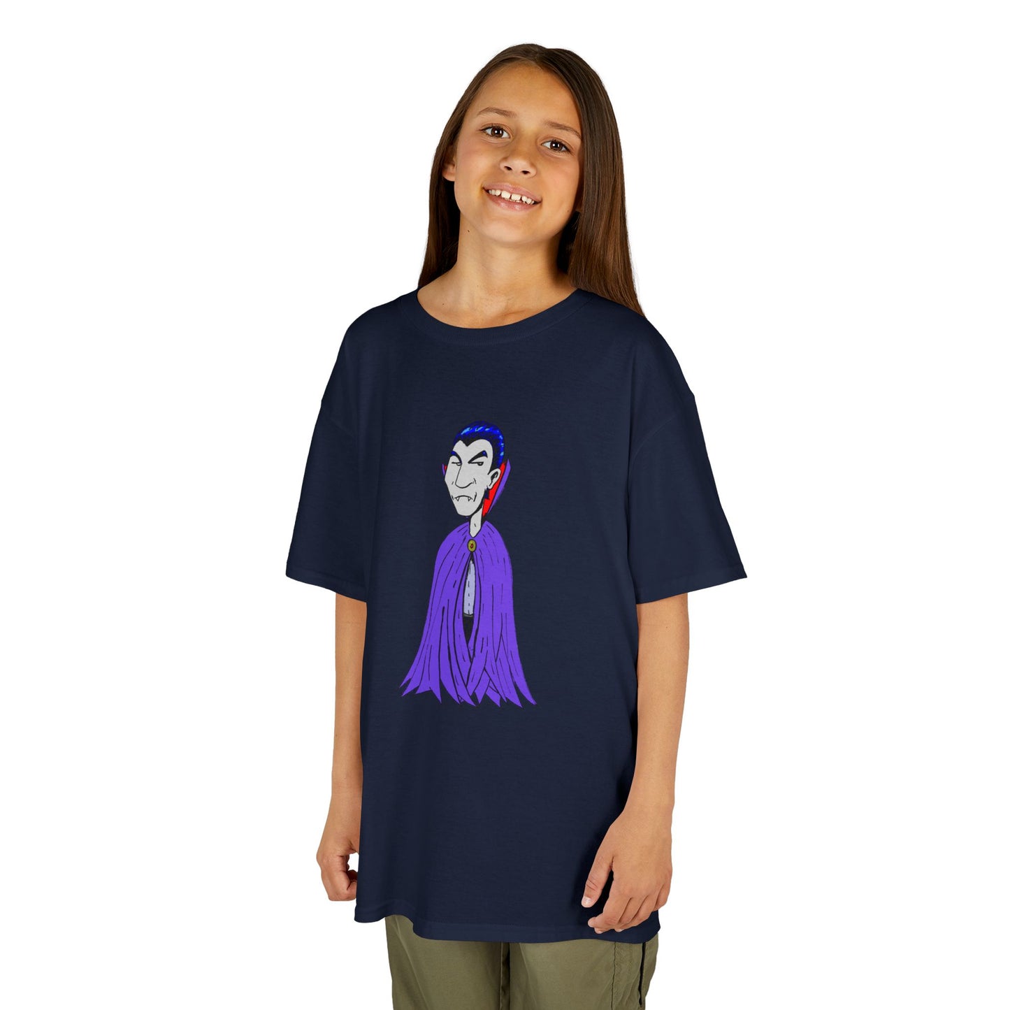 Kids Vampire T-Shirt — Cute Purple Dracula Tee for Halloween