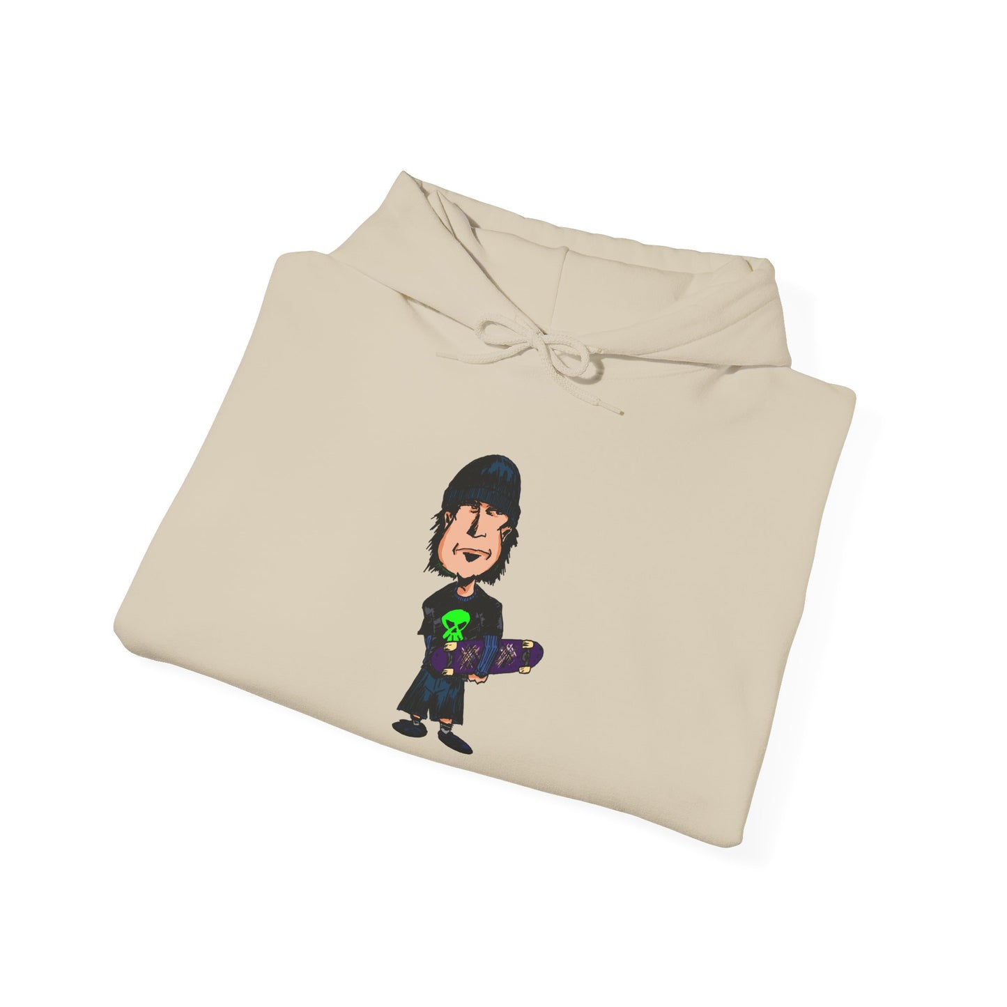 Rude Skater Dude Cartoon Hoodie – Skate Punk Sweatshirt