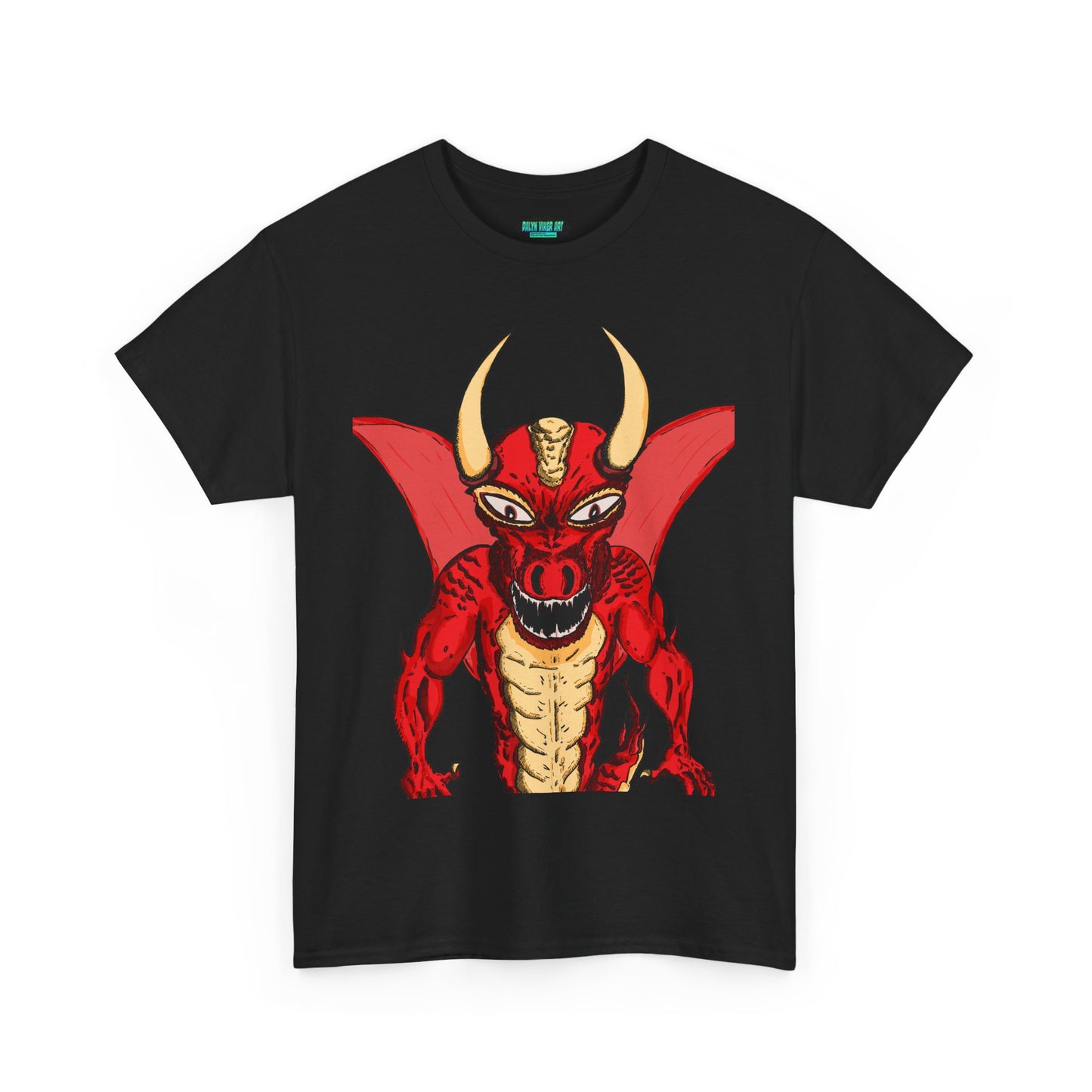 Bold Red Dragon Unisex Heavy Cotton Tee | Graphic Shirt for Anime Fans, Party Wear, Casual Outfit, Gift for Him/Her