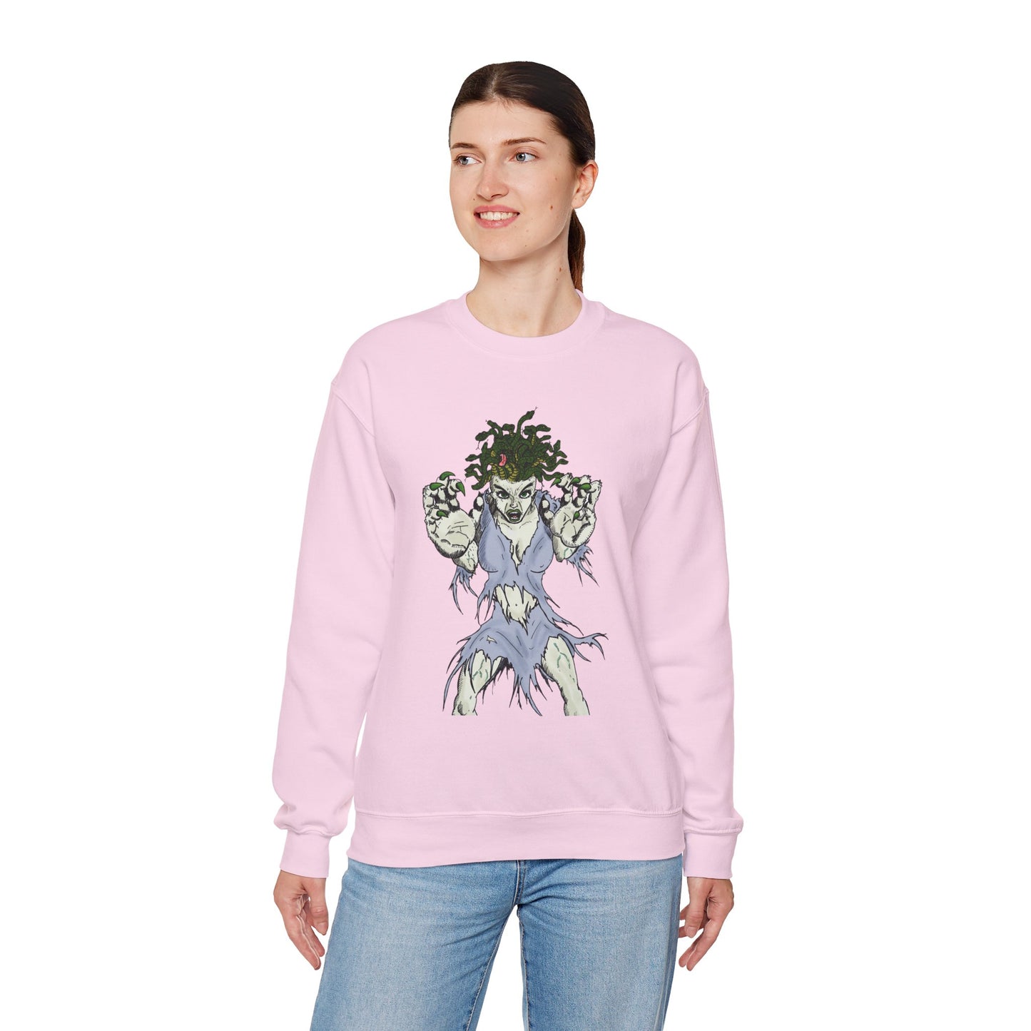 Medusa Inspired Unisex Heavy Blend Crewneck Sweatshirt