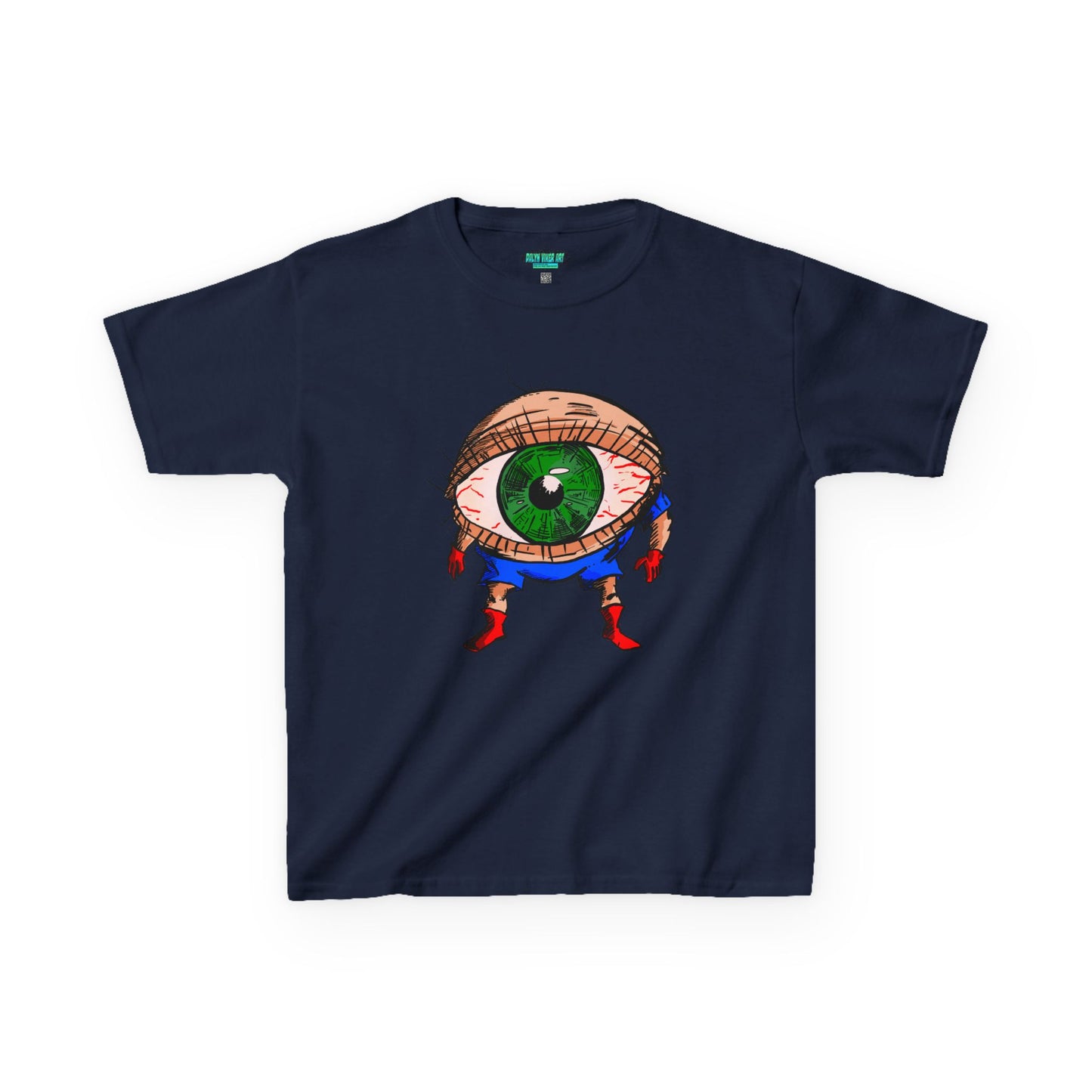 Terrif-EYE-ing Whimsical Kids Heavy Cotton Tee with Eye Design