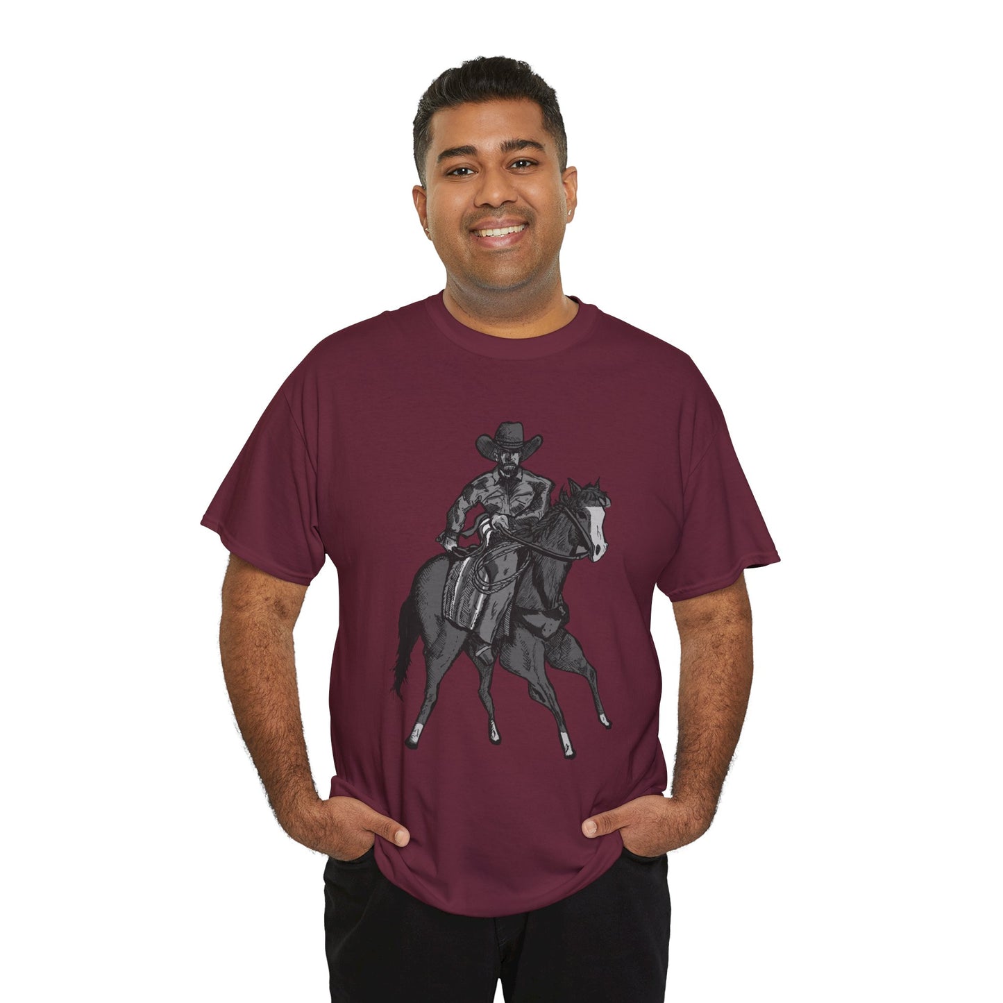 Cowboy on Horseback T‑Shirt — Vintage Western Rodeo Tee