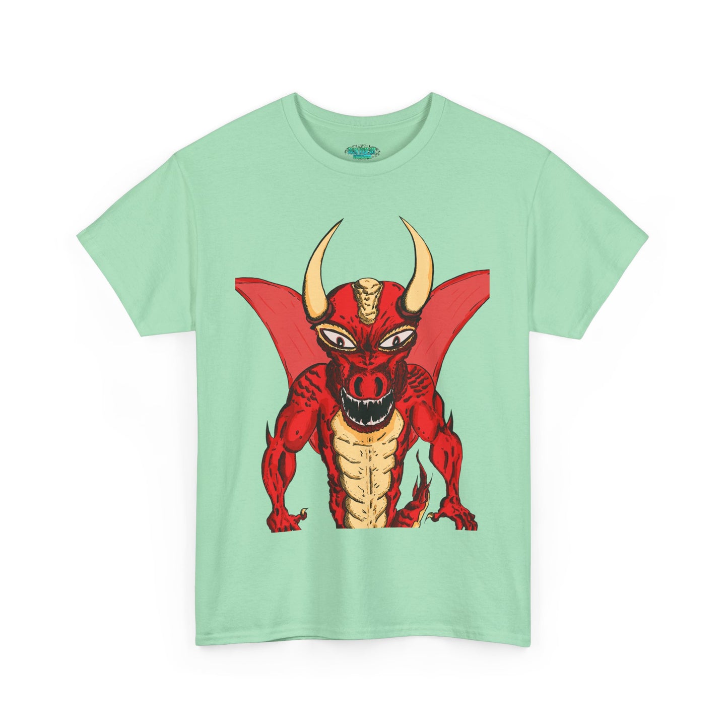 Bold Red Dragon Unisex Heavy Cotton Tee | Graphic Shirt for Anime Fans, Party Wear, Casual Outfit, Gift for Him/Her