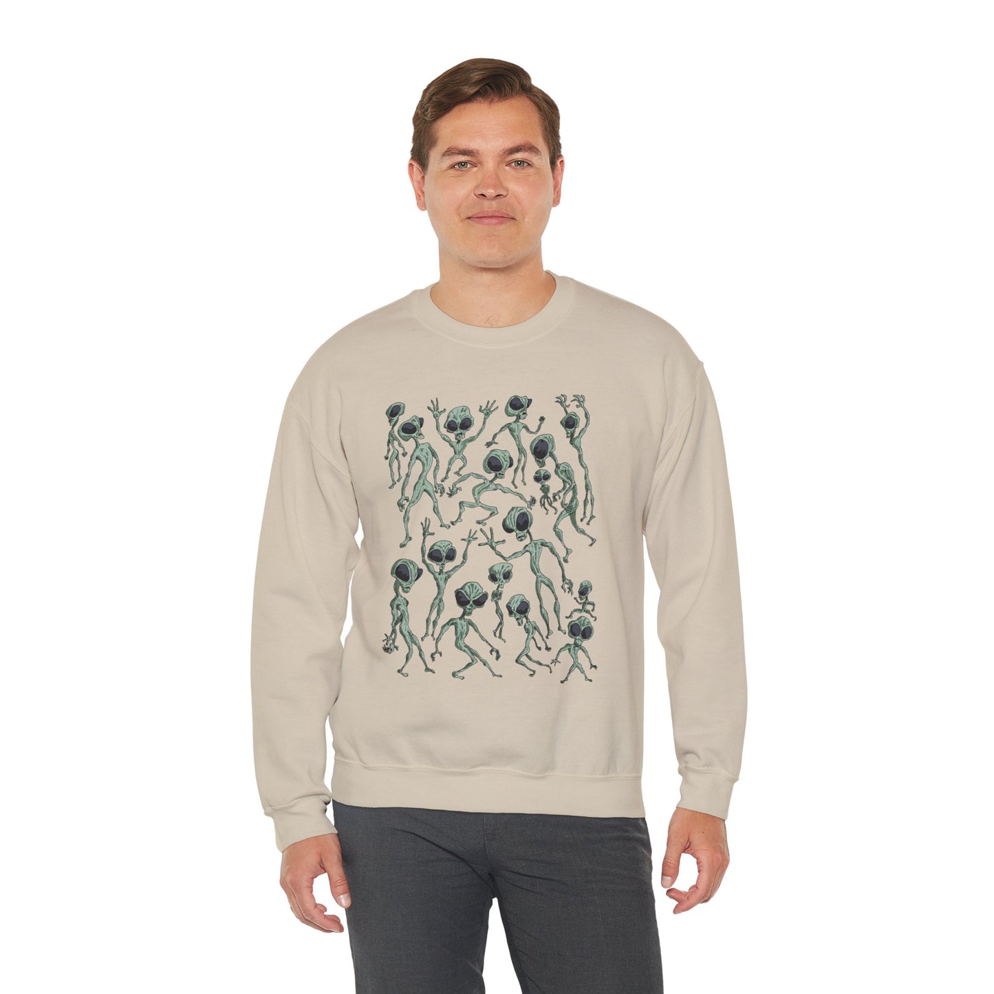 Alien Dance Party Crewneck Sweatshirt – Unisex Heavy Blend