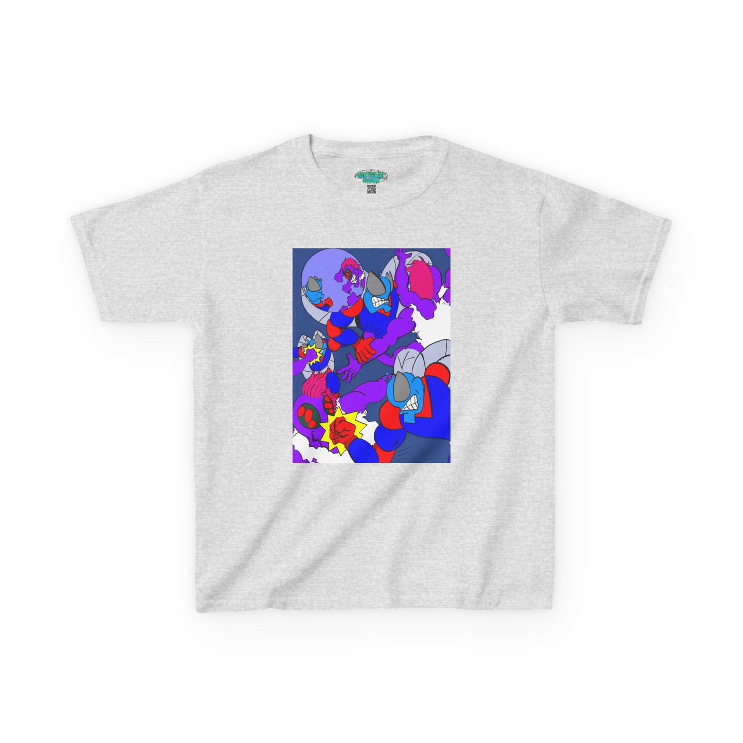 The Astounding Astro-Fly vs The Spiders! Colorful Cartoon Kids Heavy Cotton™ Tee - Fun & Playful Design