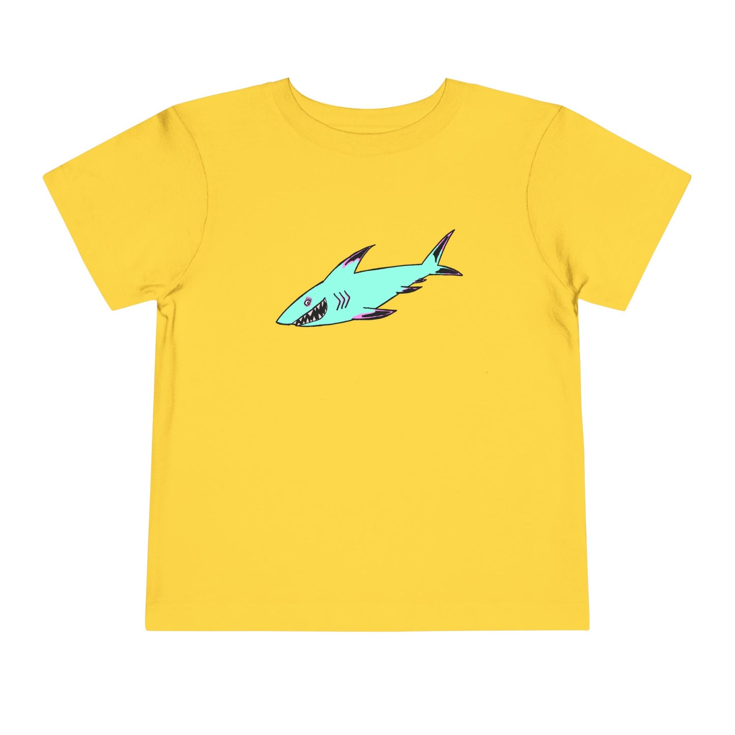Toddler Tee — Cute Teal Shark Graphic Kids T‑Shirt
