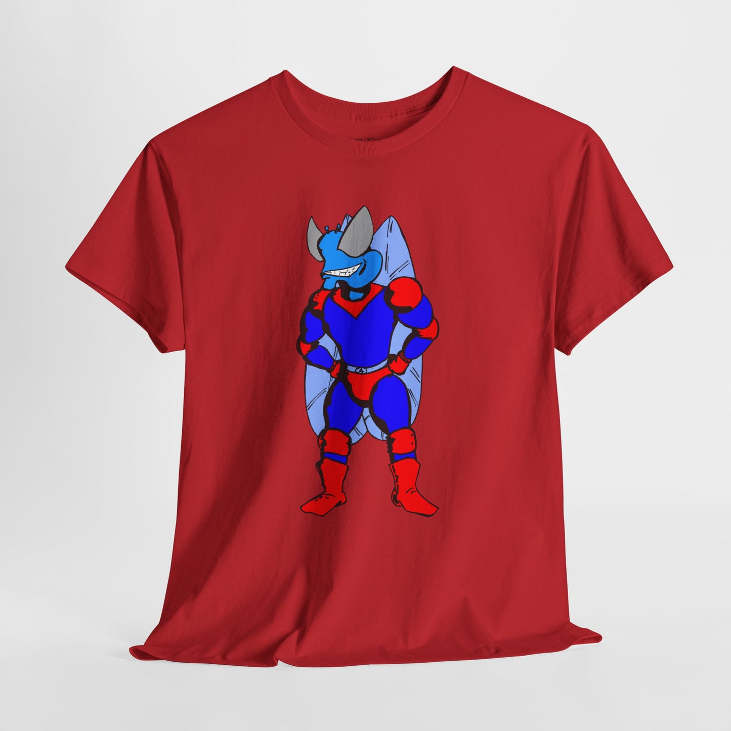 Astro-Fly Hero Graphic Tee - Blue & Red Superhero T-Shirt