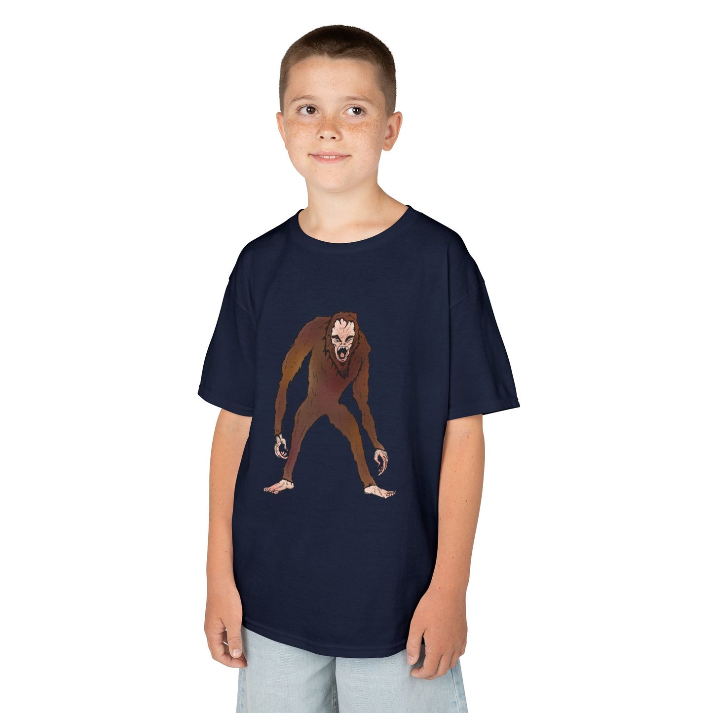 Kids Tee — Playful Sasquatch/Yeti Monster Graphic