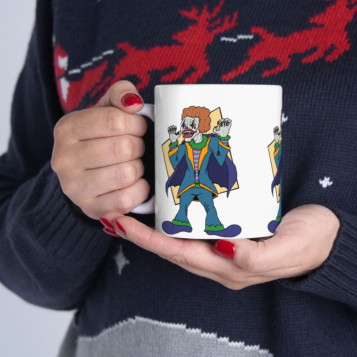 Vampire Clown Ceramic Mug, (11oz)