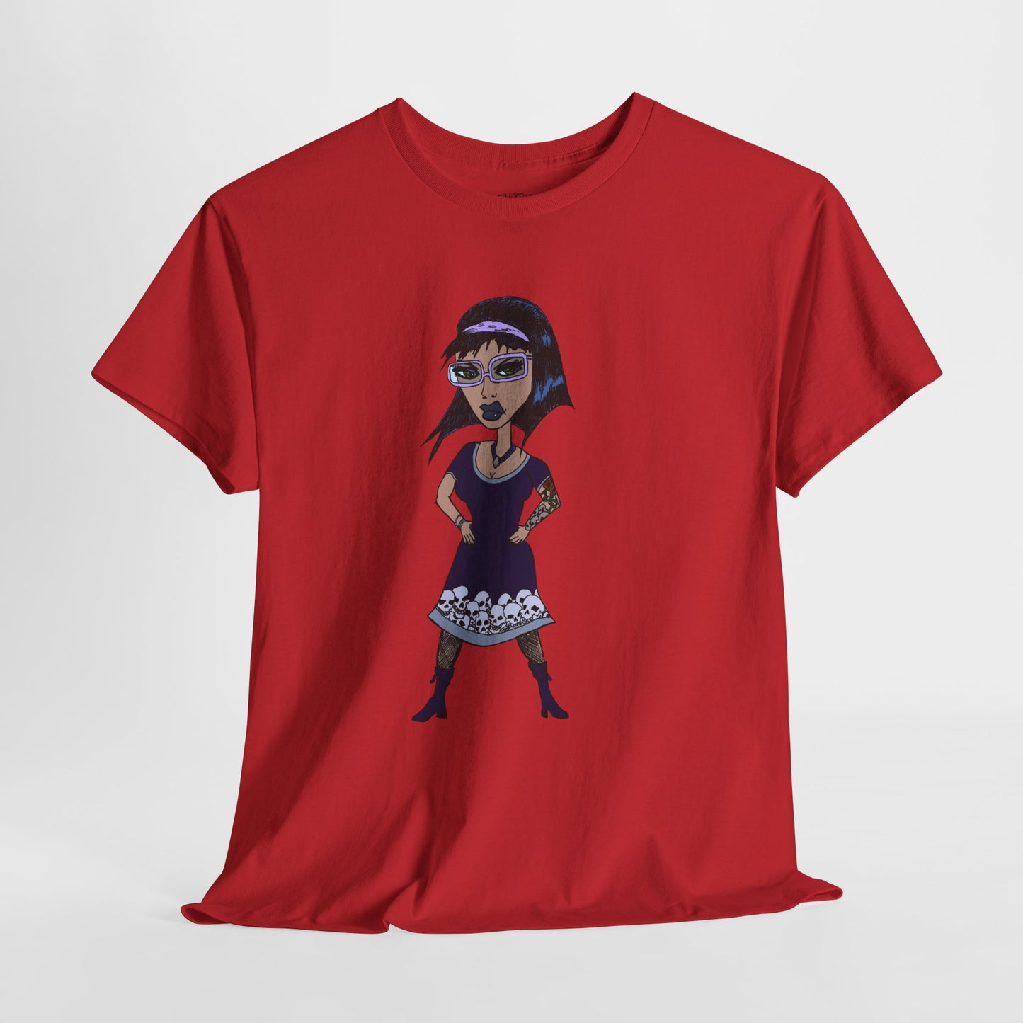 Gothic Doll T-Shirt — Retro Vampire Girl Graphic Tee