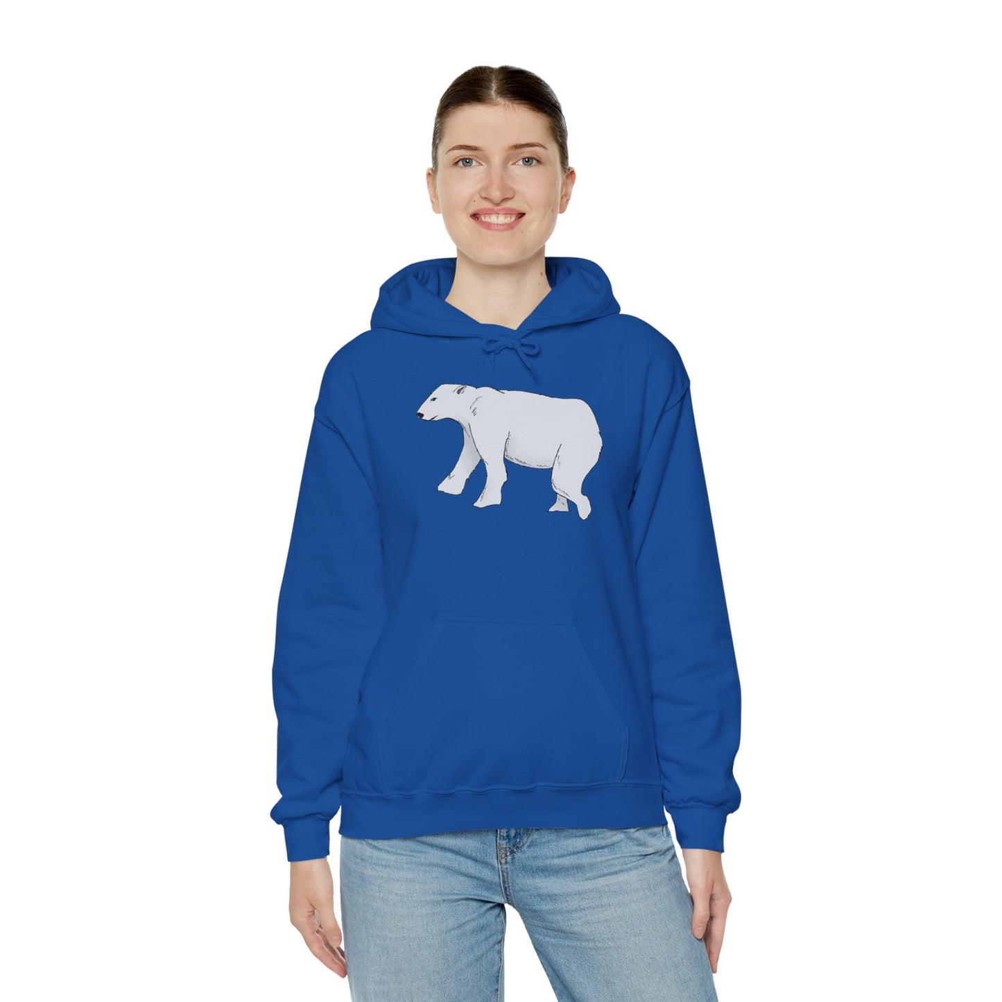 Cozy Polar Bear Hoodie - Warm Winter Fashion, Unisex Sweatshirt, Gift for Animal Lovers, Perfect for Cold Days, Cute Outdoor Wear