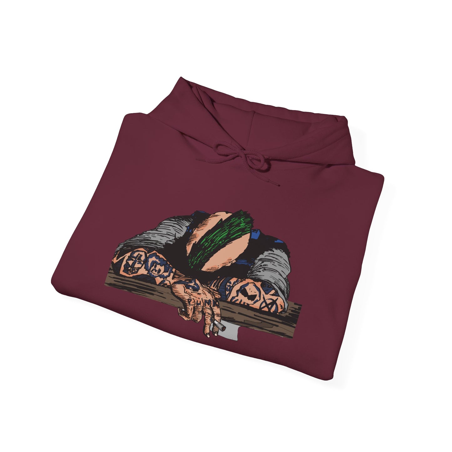 Punk and Done Color Unisex Hooded Sweatshirt, Cozy Streetwear, Unique Gift for Art Lovers, Casual Lounge Wear, Perfect for Fall Fashion
