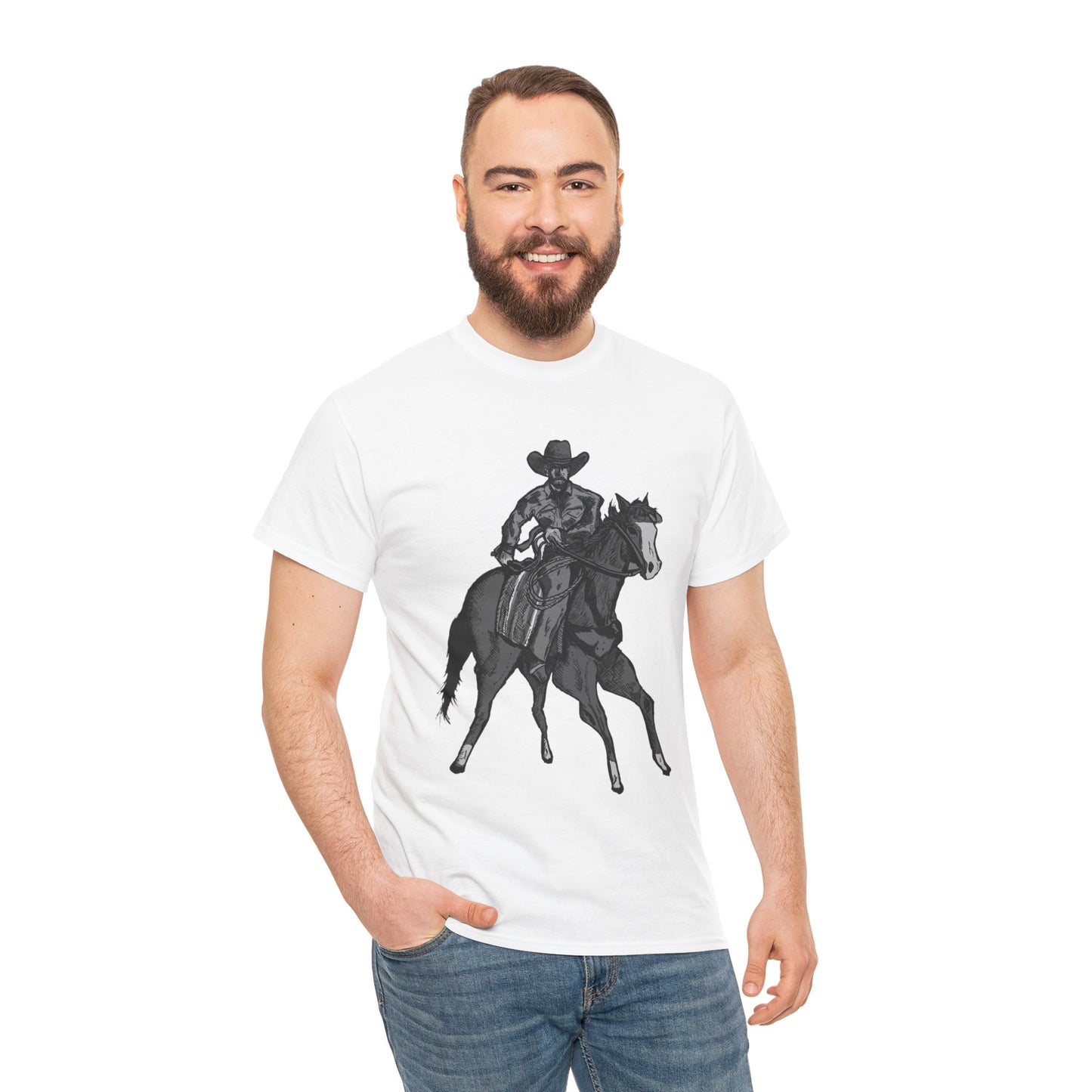 Cowboy on Horseback T‑Shirt — Vintage Western Rodeo Tee