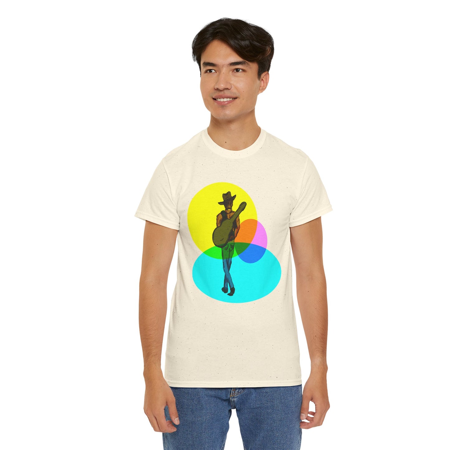 Cowboy Guitar Tee — Colorful Music T‑Shirt