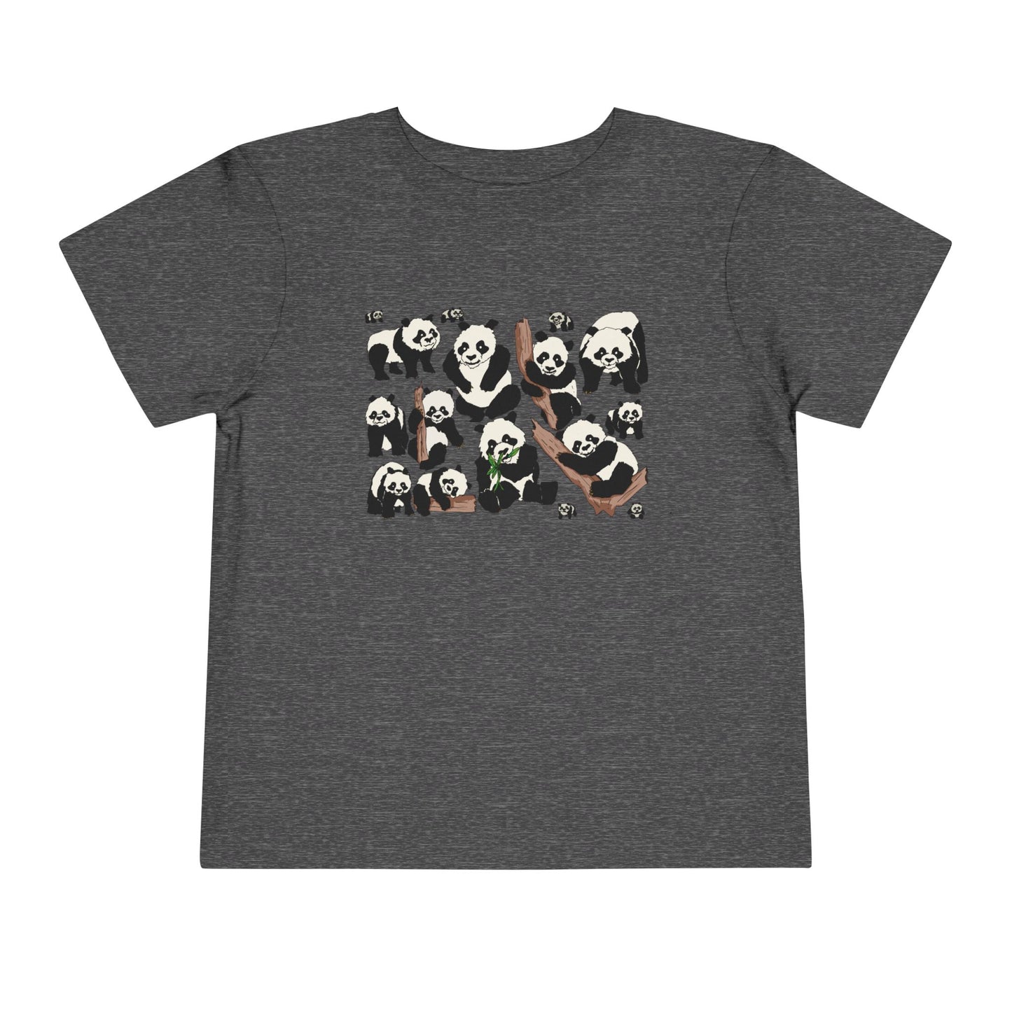Panda Faces Toddler Tee — Cute Cartoon Panda Print