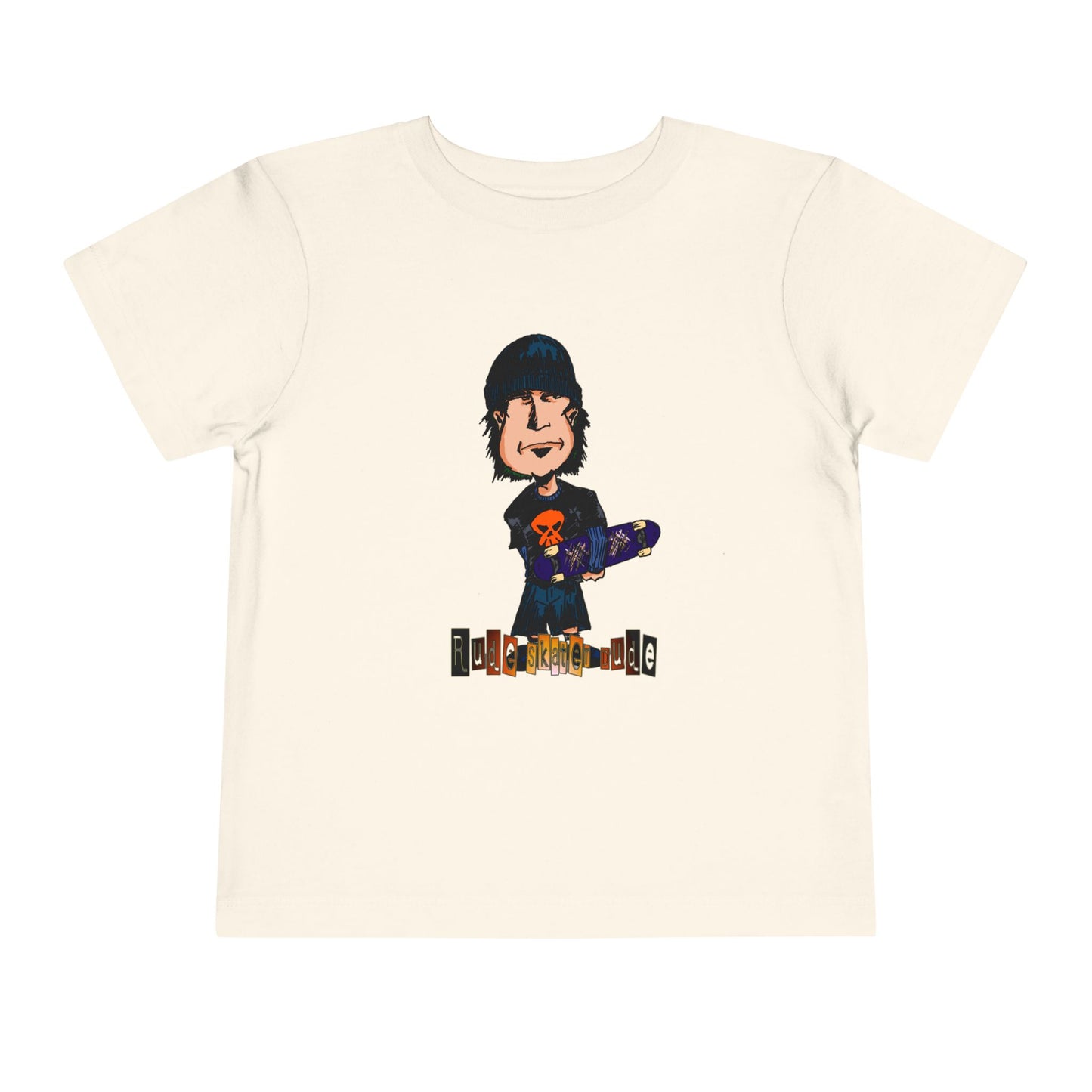 Toddler Tee — Cute Rude Skater Dude Kid Skateboard Graphic Shirt