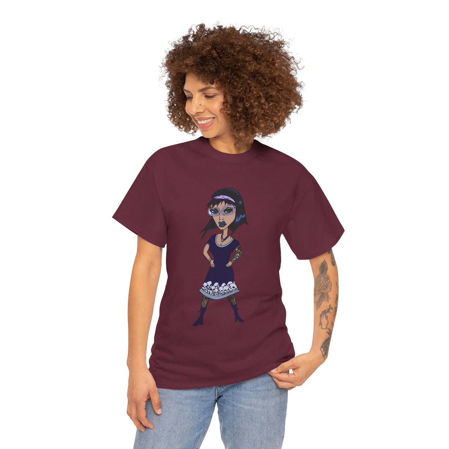 Gothic Doll T-Shirt — Retro Vampire Girl Graphic Tee