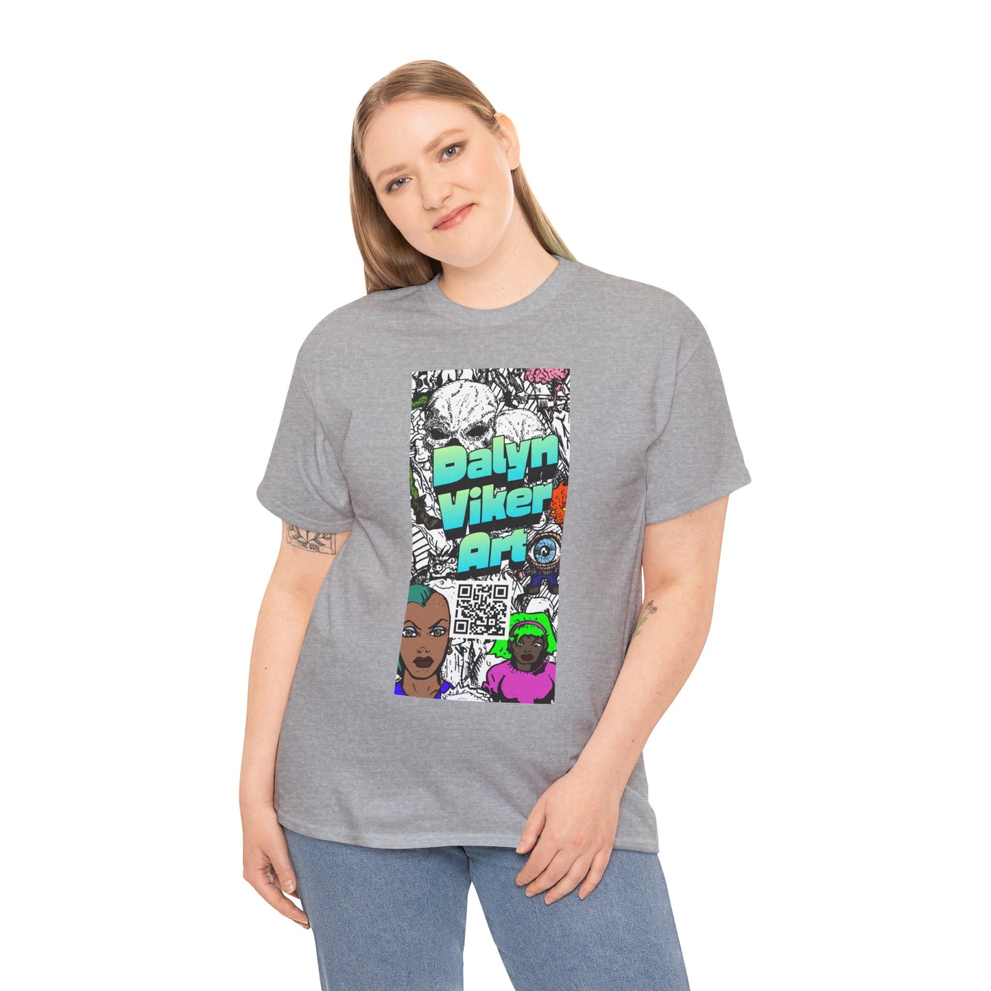Graphic Art T-Shirt — "Dalyn Viker Art" Vertical Collage Tee