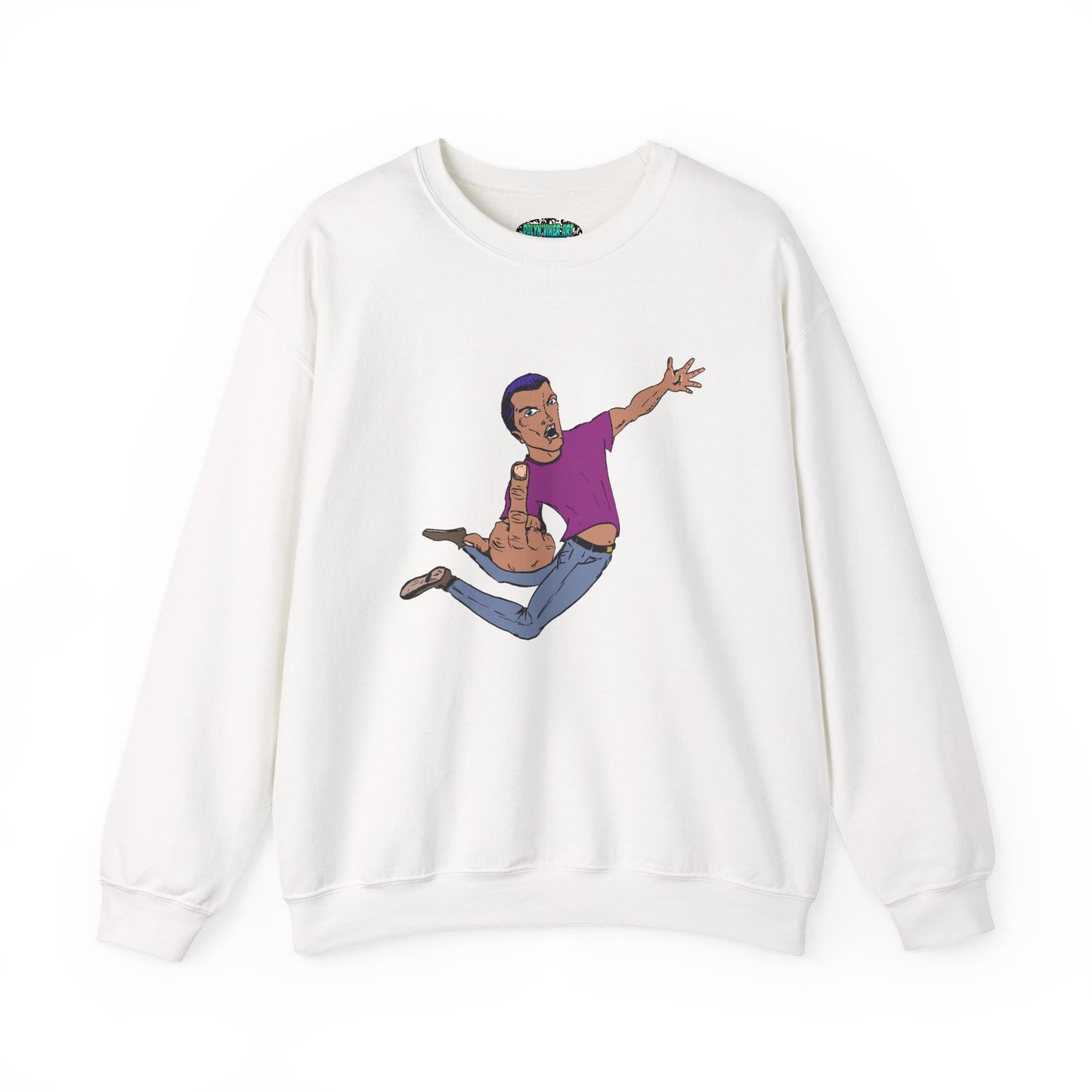 Flying Eff Dynamic Cartoon Character Crewneck Sweatshirt