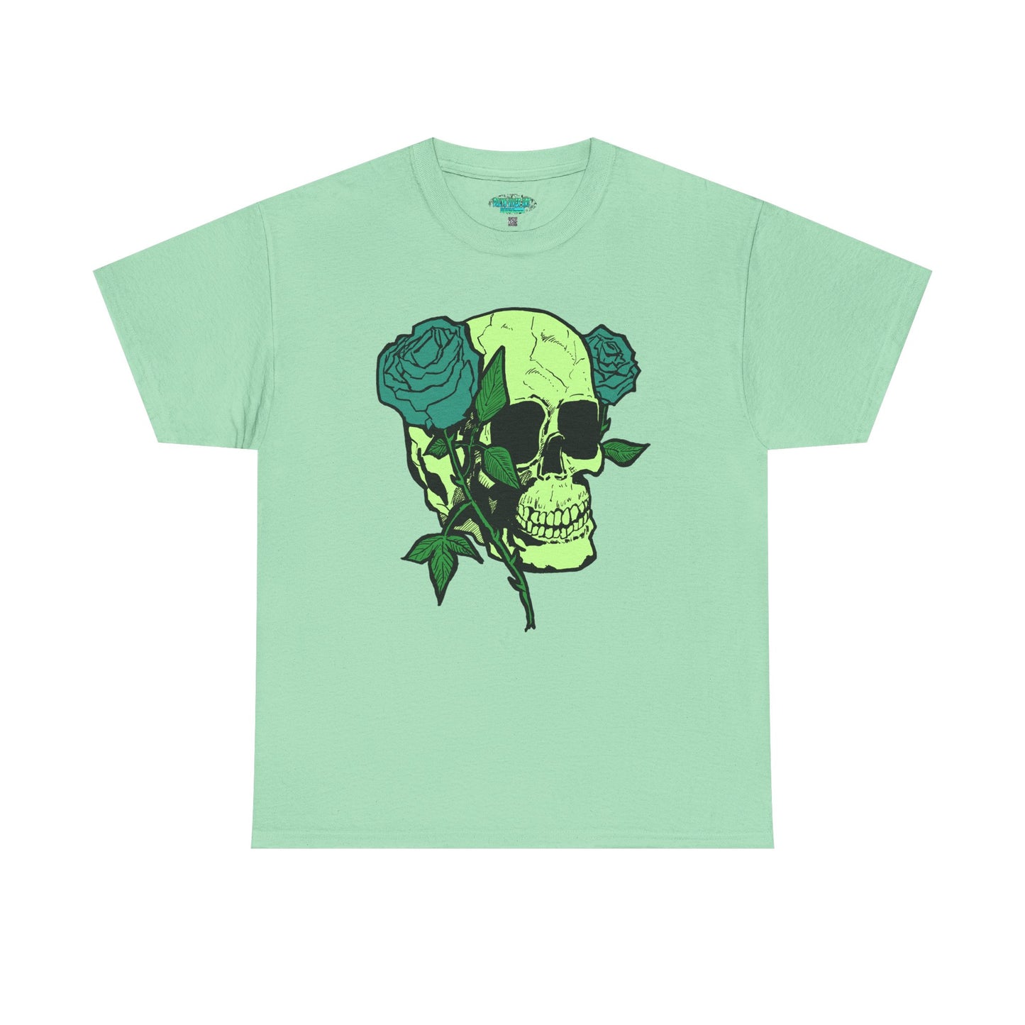 Skull & Rose Graphic Tee - Unisex Heavy Cotton Shirt