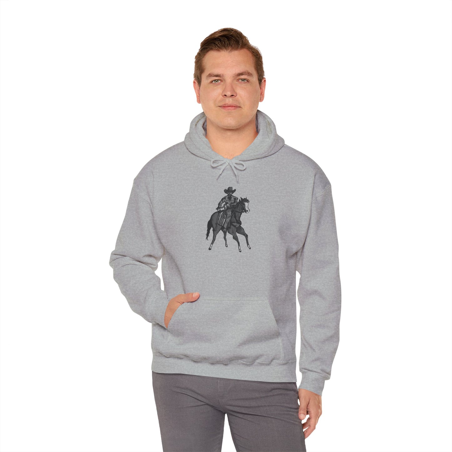 Horseback Rider Silhouette Hoodie – Western Equestrian Graphic Sweatshirt