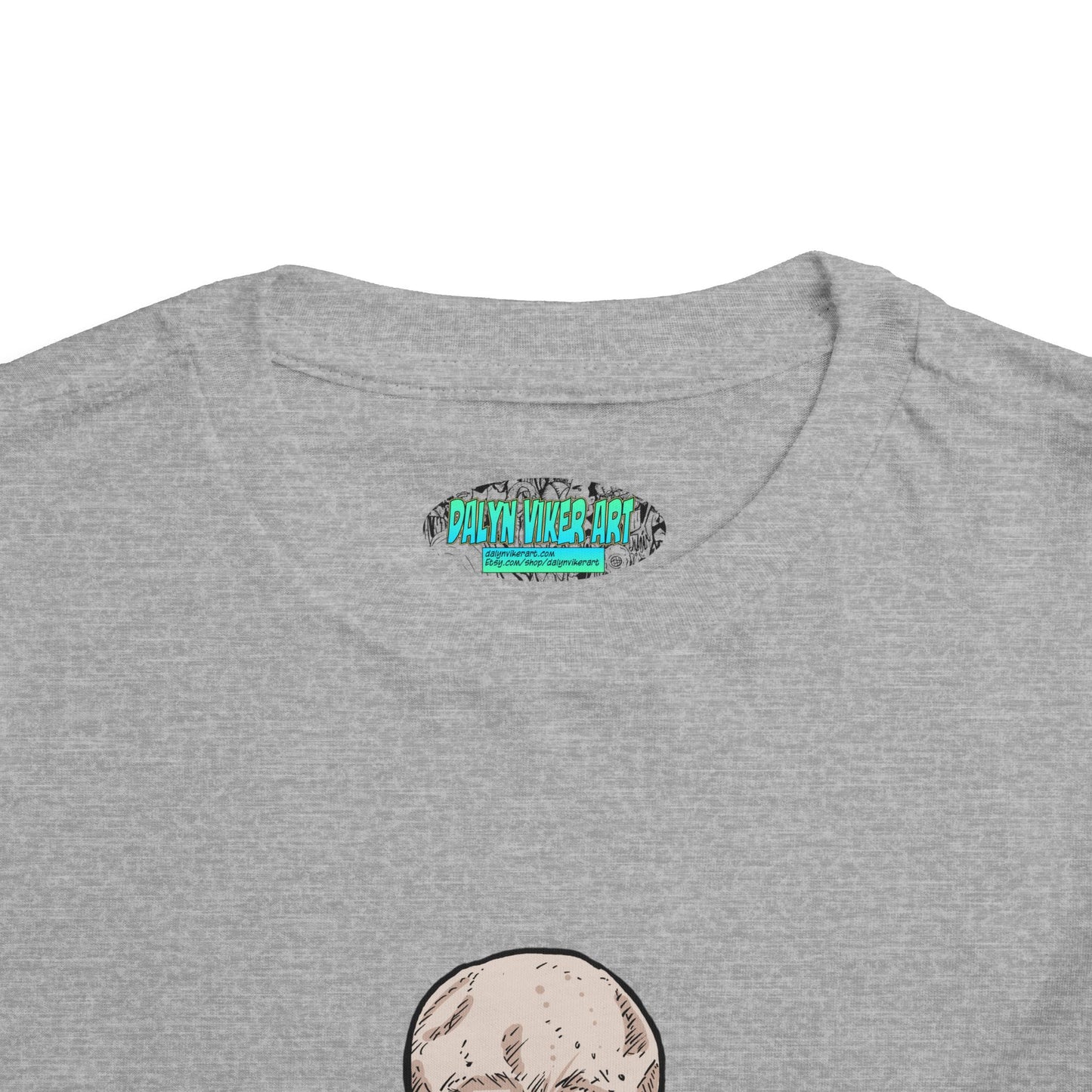 Toddler Tee — Skull with Red & Blue Electric Guitars Rock Shirt