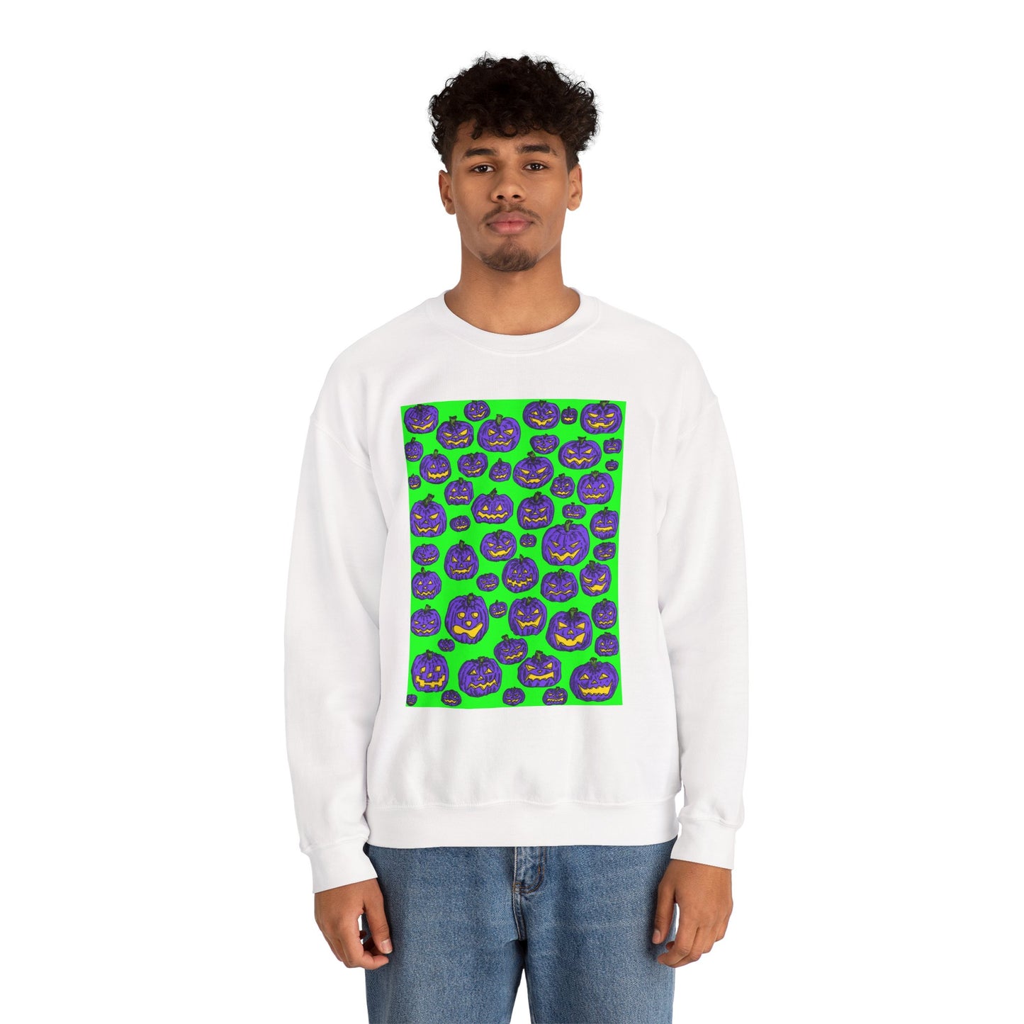 Halloween Pumpkin Crewneck Sweatshirt