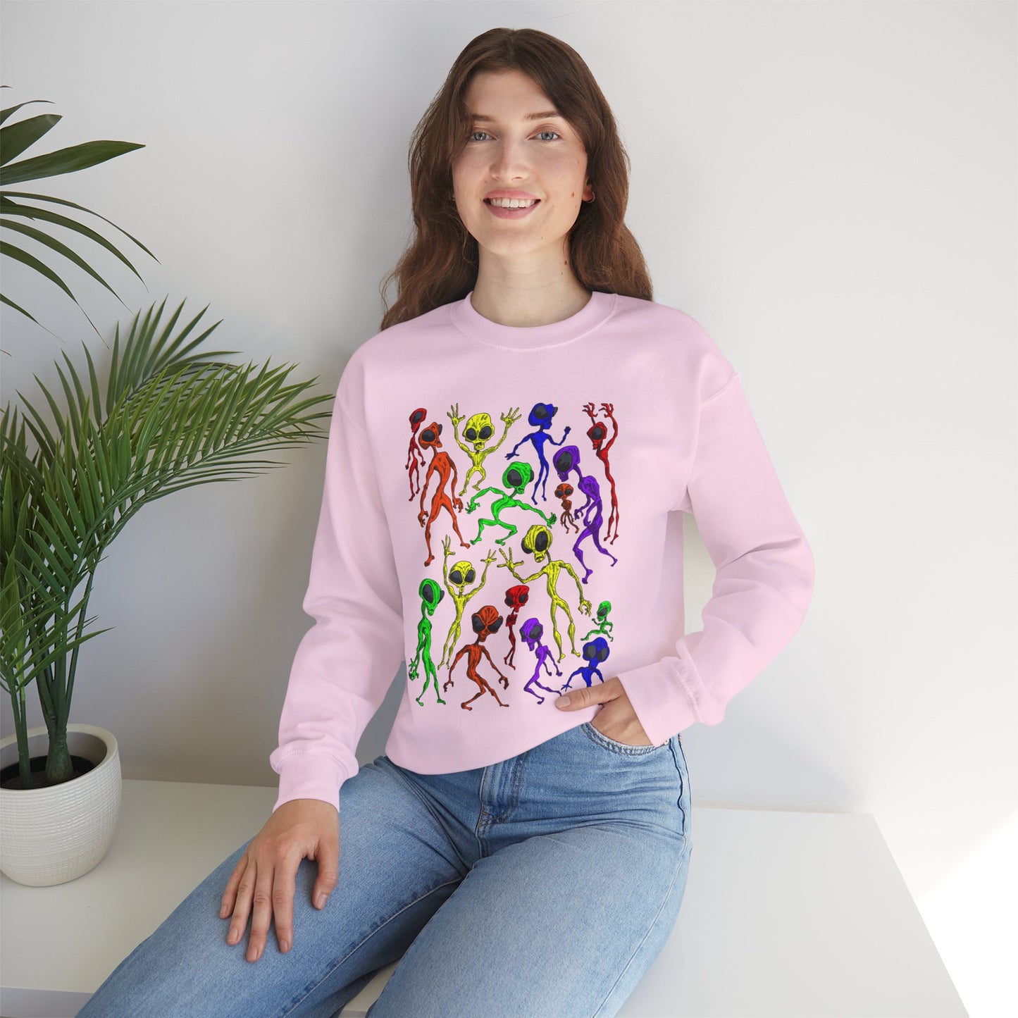 Alien Dance Party Crewneck Sweatshirt