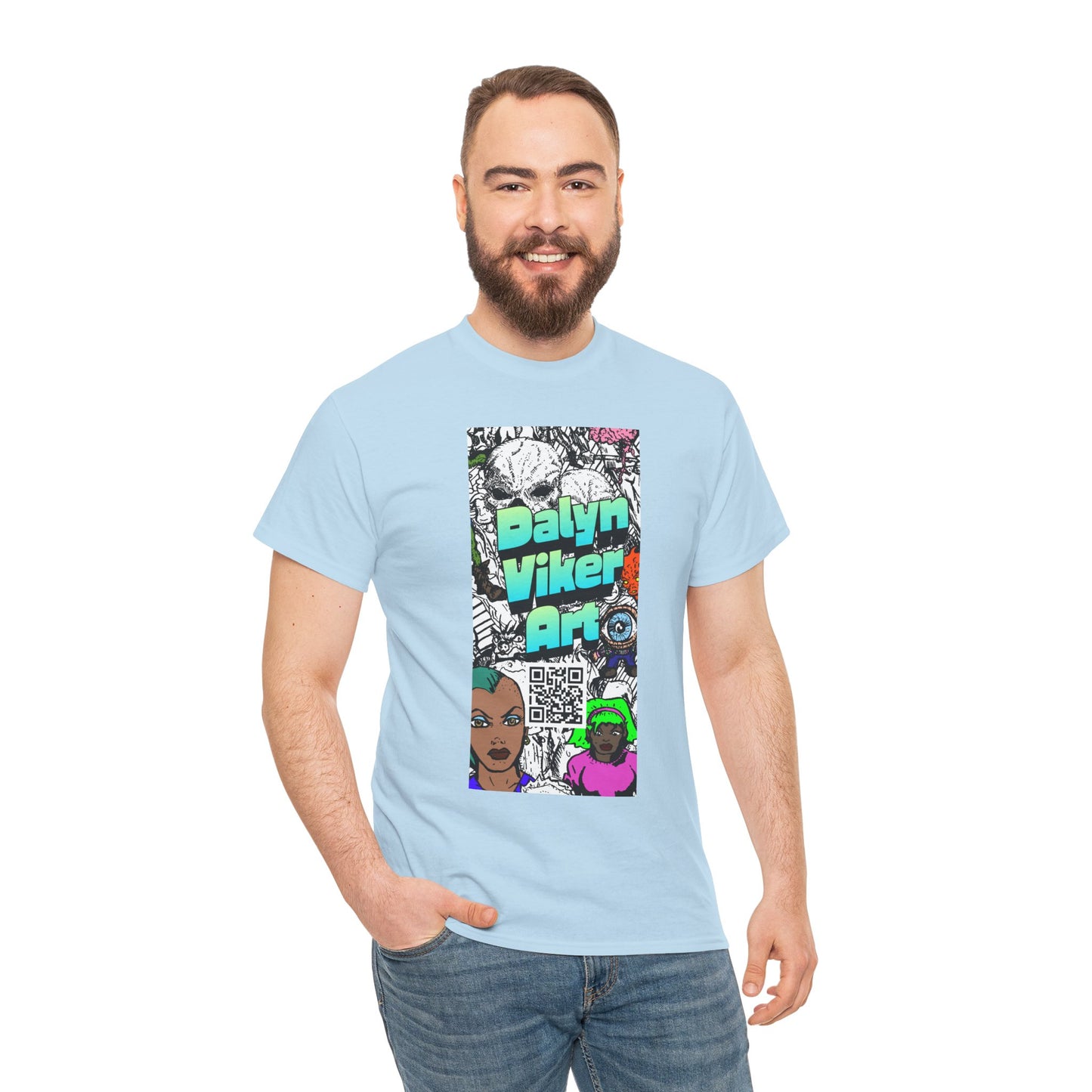 Graphic Art T-Shirt — "Dalyn Viker Art" Vertical Collage Tee