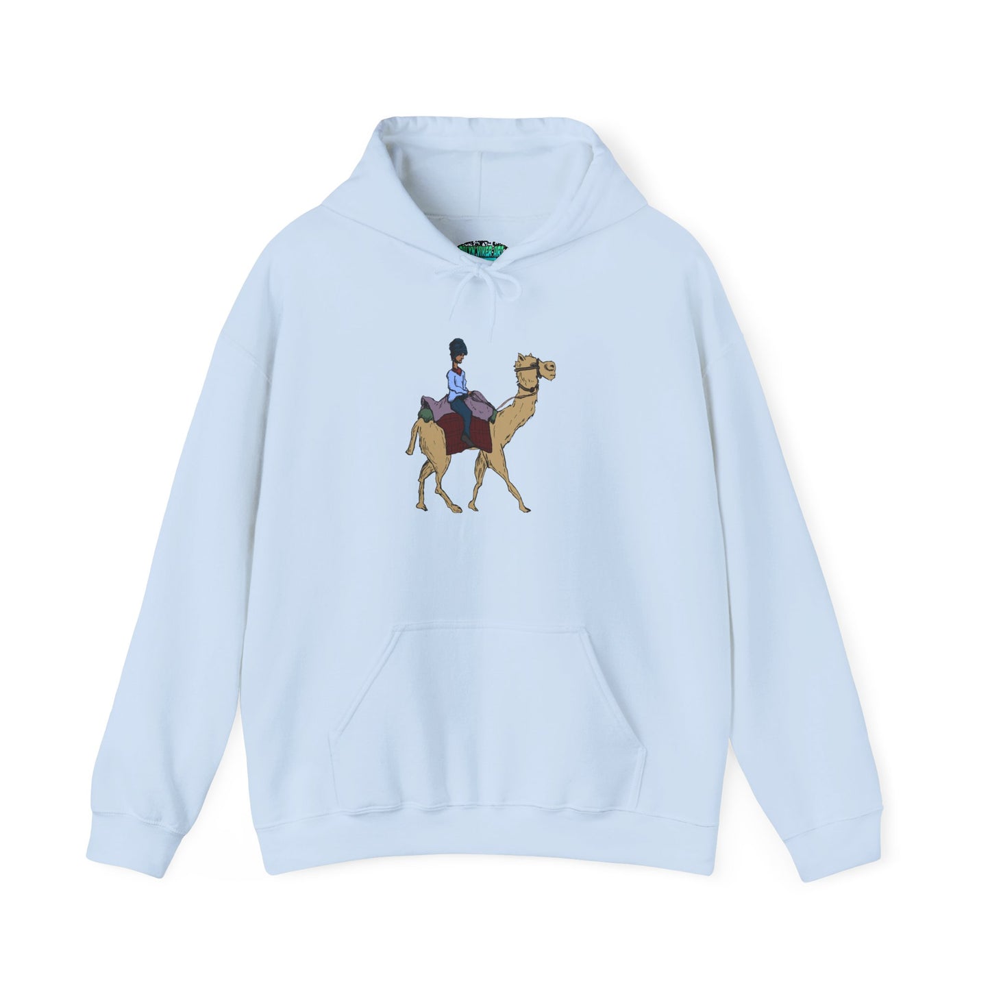 Camel Ride Hoodie, Cozy Unisex Pullover Sweatshirt, Fun Animal Lover Gift, Perfect for Travel & Adventure Enthusiasts