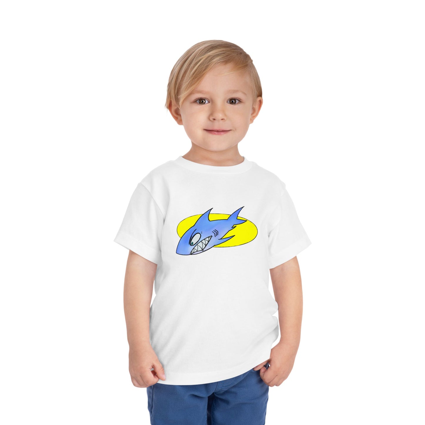Toddler Shark Tee — Cute Blue Shark Graphic Kids Shirt